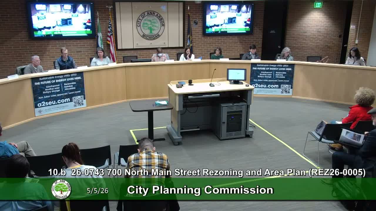 Planning commission recommends rezoning 3785 Varsity Drive to C2B, with site‑plan pedestrian/connectivity conditions