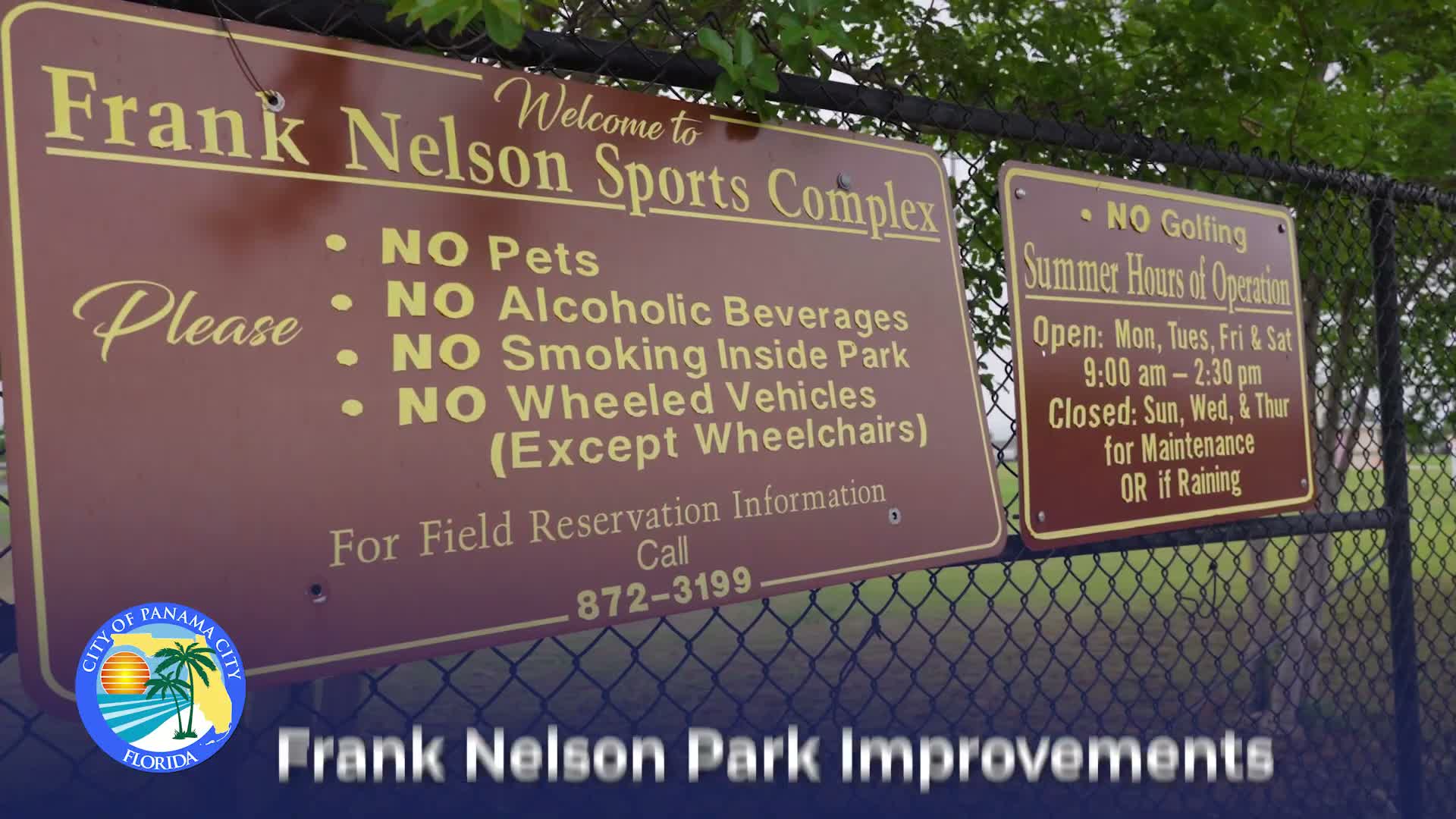 Frank Nelson Park near reopening; city launches adopt‑a‑park program and events guide