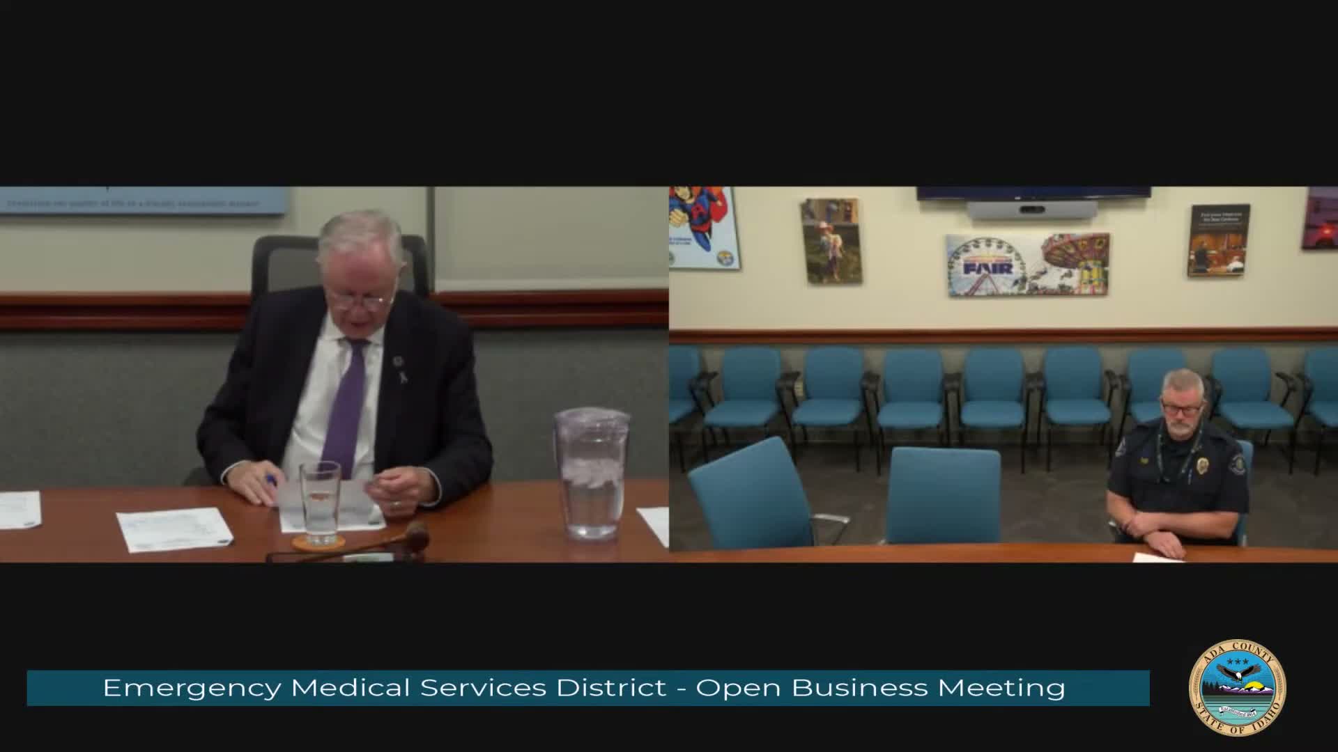 EMS board approves conveyance of two ambulances to Boise City and finalizes billing‑services assignment