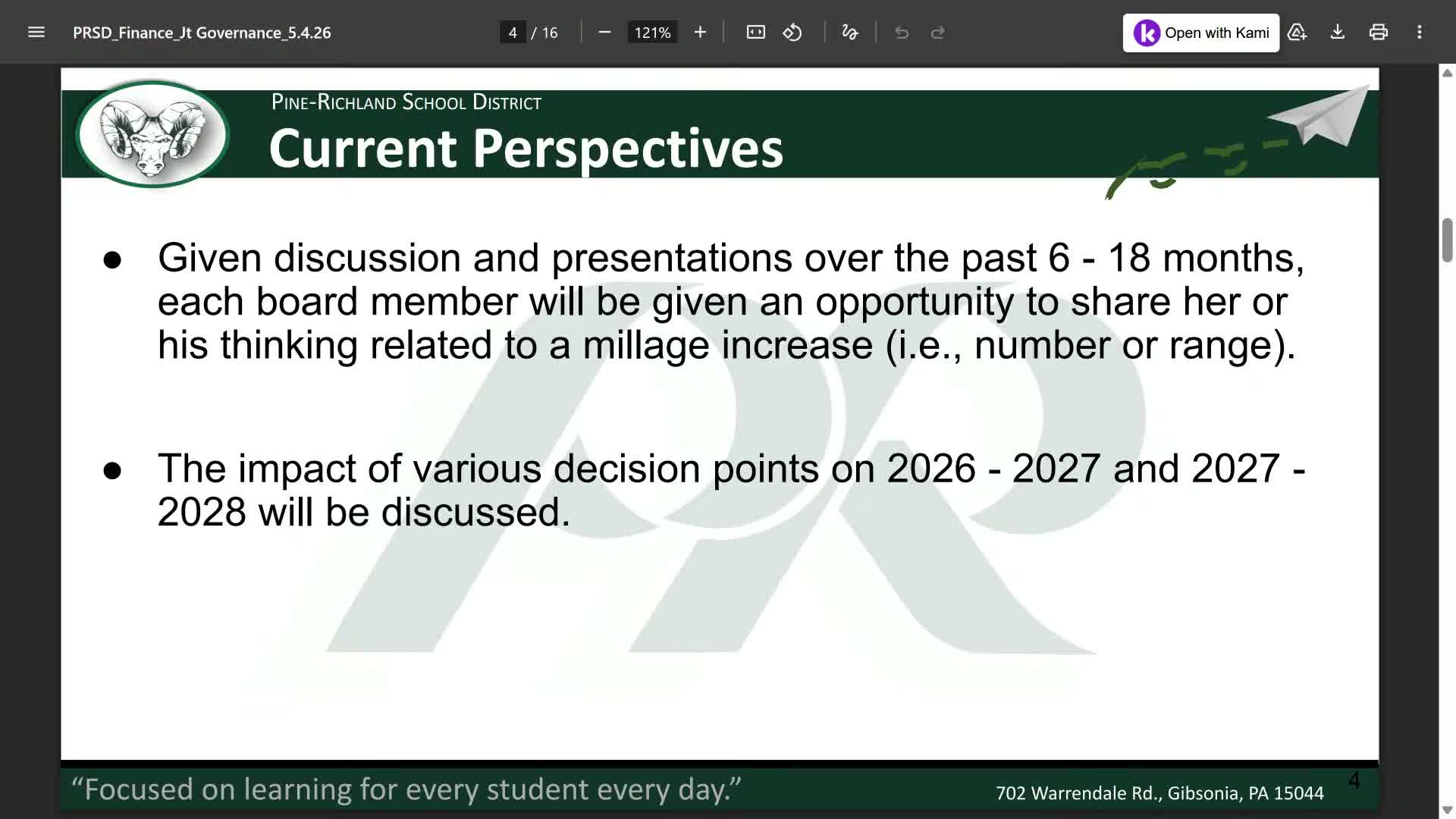 Pine-Richland board weighs up to 5.29% millage increase as CLR shrinks tax base