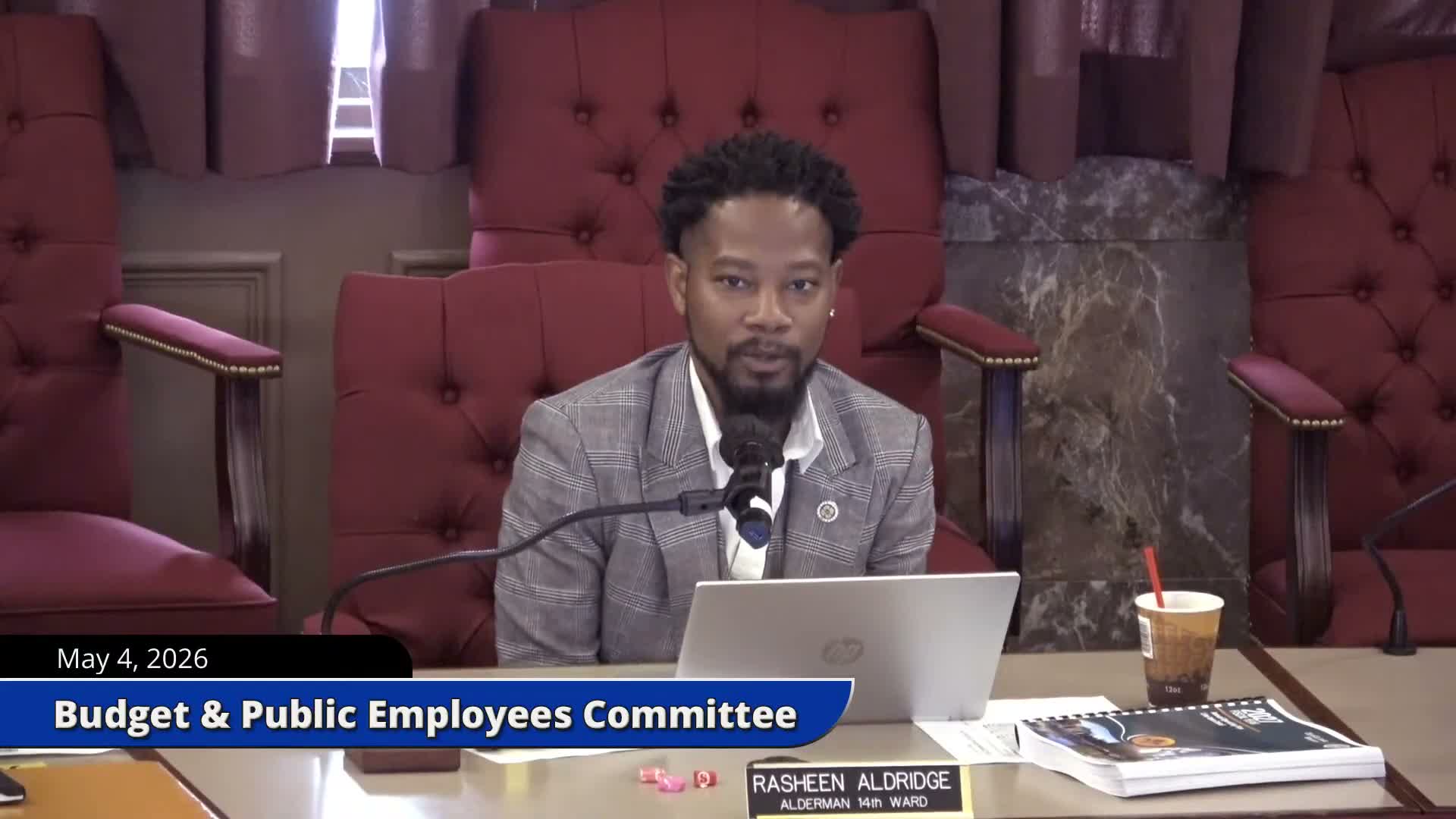 Budget director presents $1.41B FY27 plan; aldermen, public press for cuts to police spending and more funding for social programs