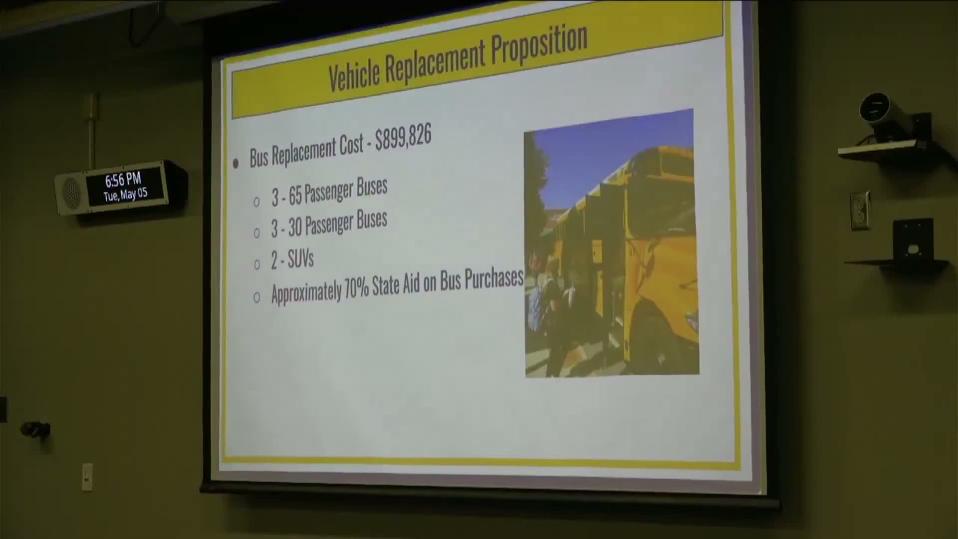 Averill Park presents bus replacement plan and GPS routing upgrade; electrification study not on ballot