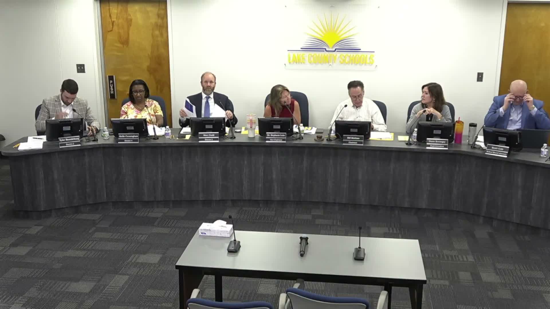 Board records near-perfect evaluation results for superintendent and agrees to add contract-extension item