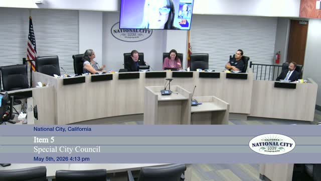 National City Council recesses to closed session to hear two potential litigation matters