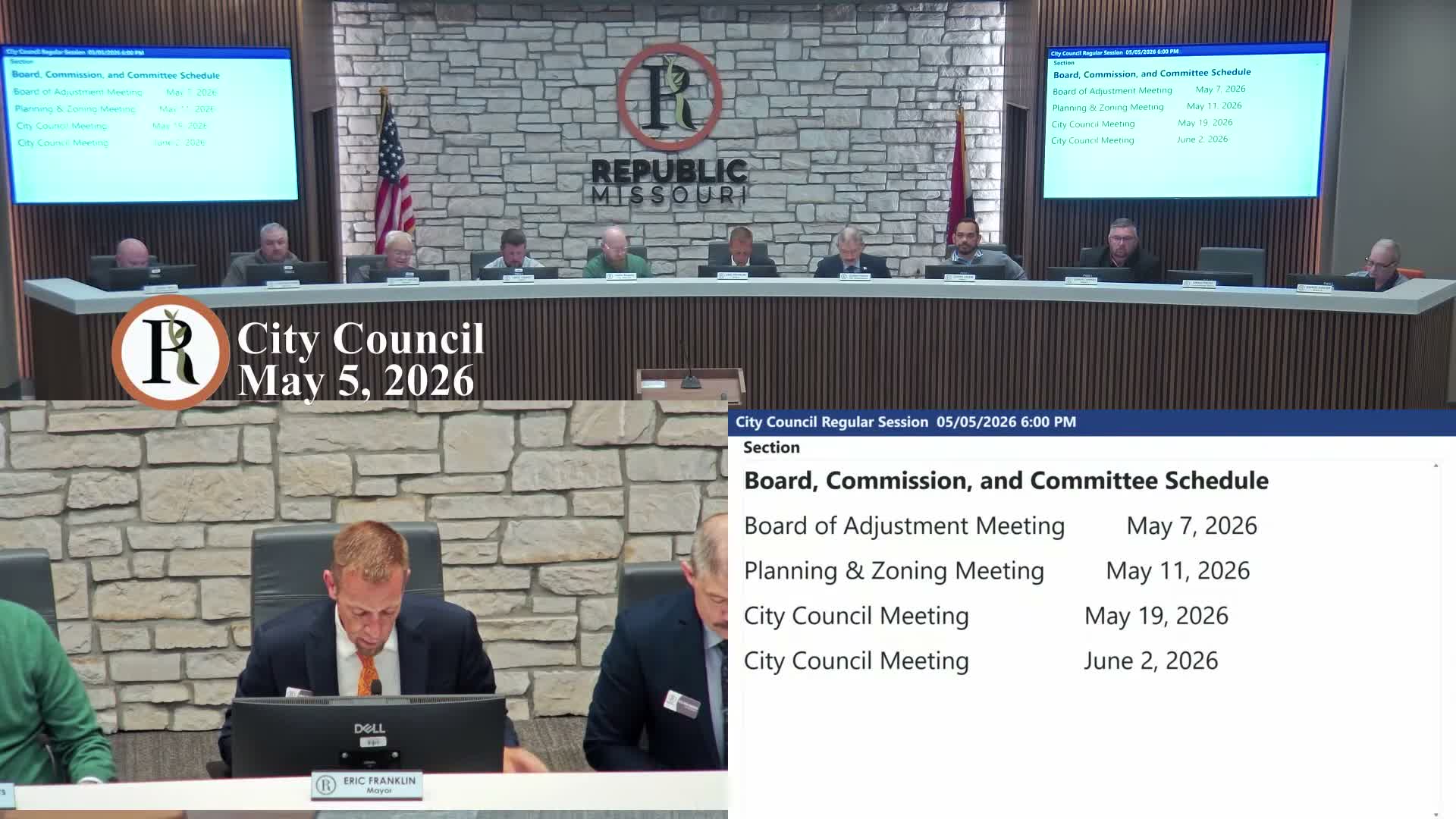 Republic council approves two zoning ordinance amendments and routine consent items
