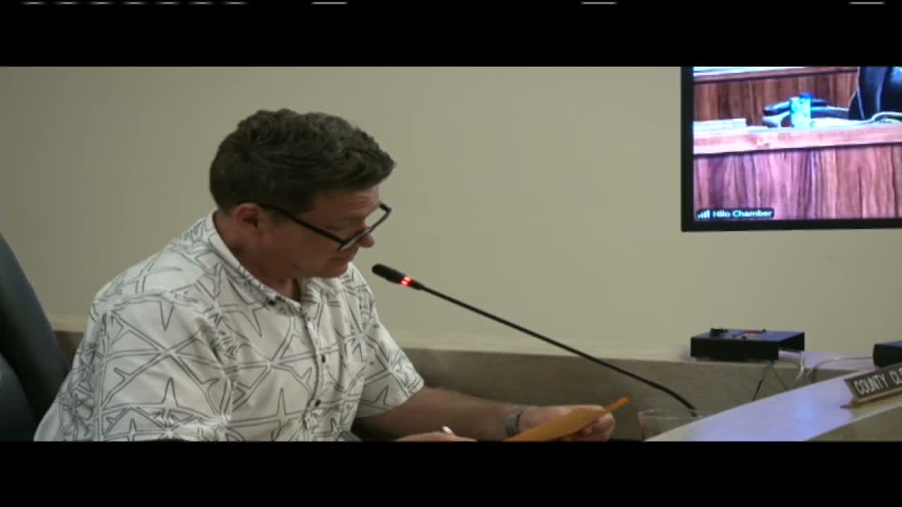 Hawaii County committee hears SBA briefing on disaster loans and mitigation assistance; closes communication 871