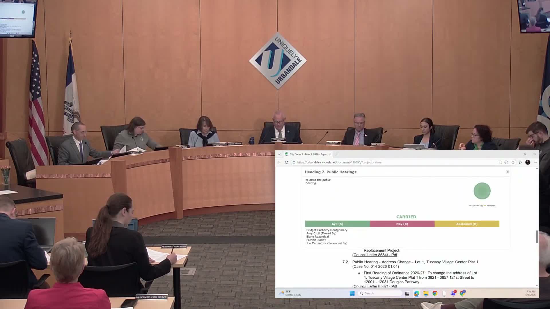 Council approves concurrence with low bid for Merle Hay/Meredith traffic-signal replacement; Urbandale share about $75,000