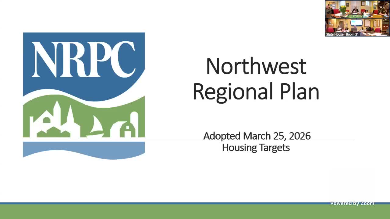 House Committee on General & Housing hears regional planning director on housing targets, CHIP and ADUs