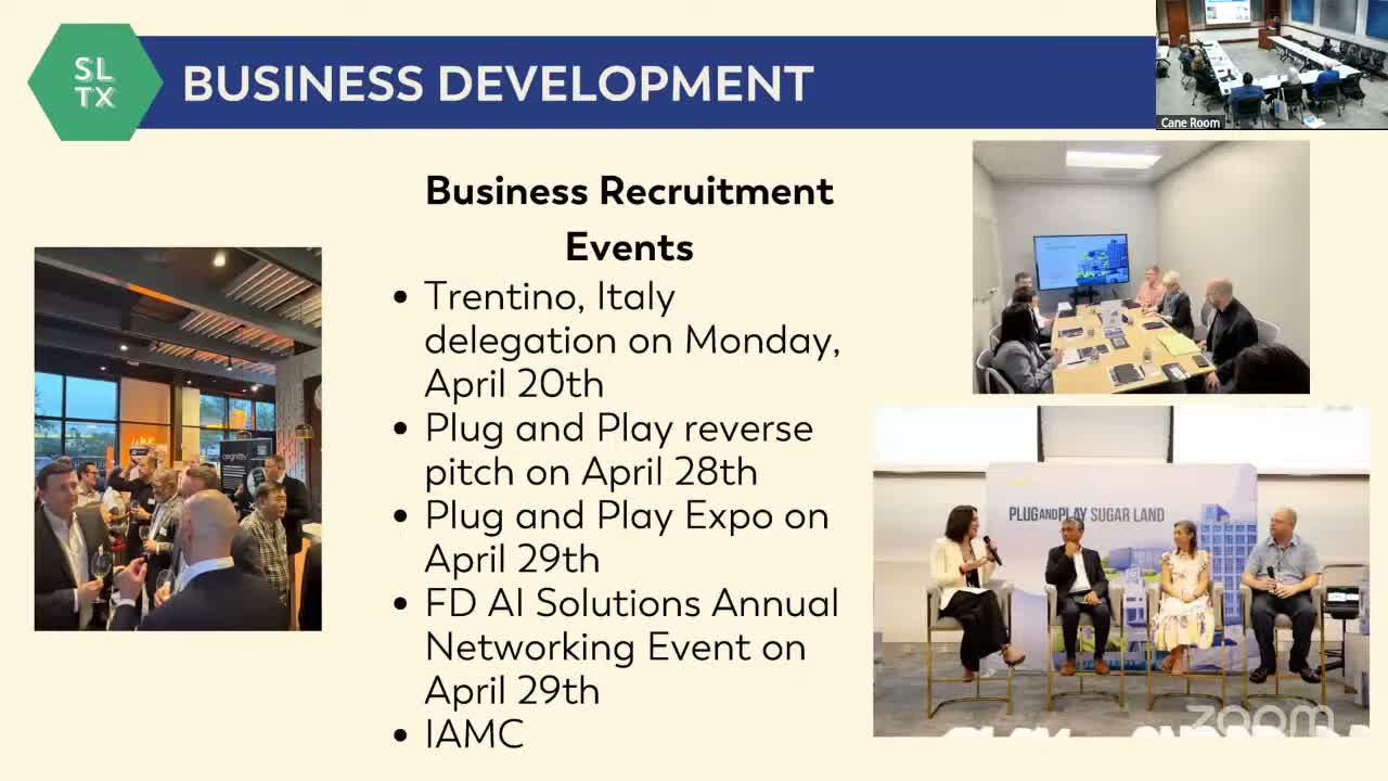 Sugar Land reports Plug and Play partnership, conference bookings and strong FIFA marketing engagement