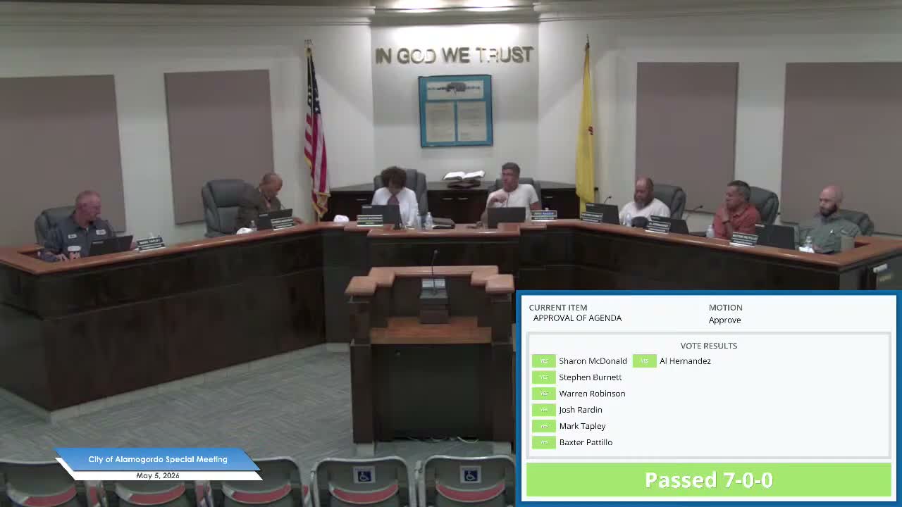Alamogordo commission unanimously approves city manager settlement, including 60‑day separation