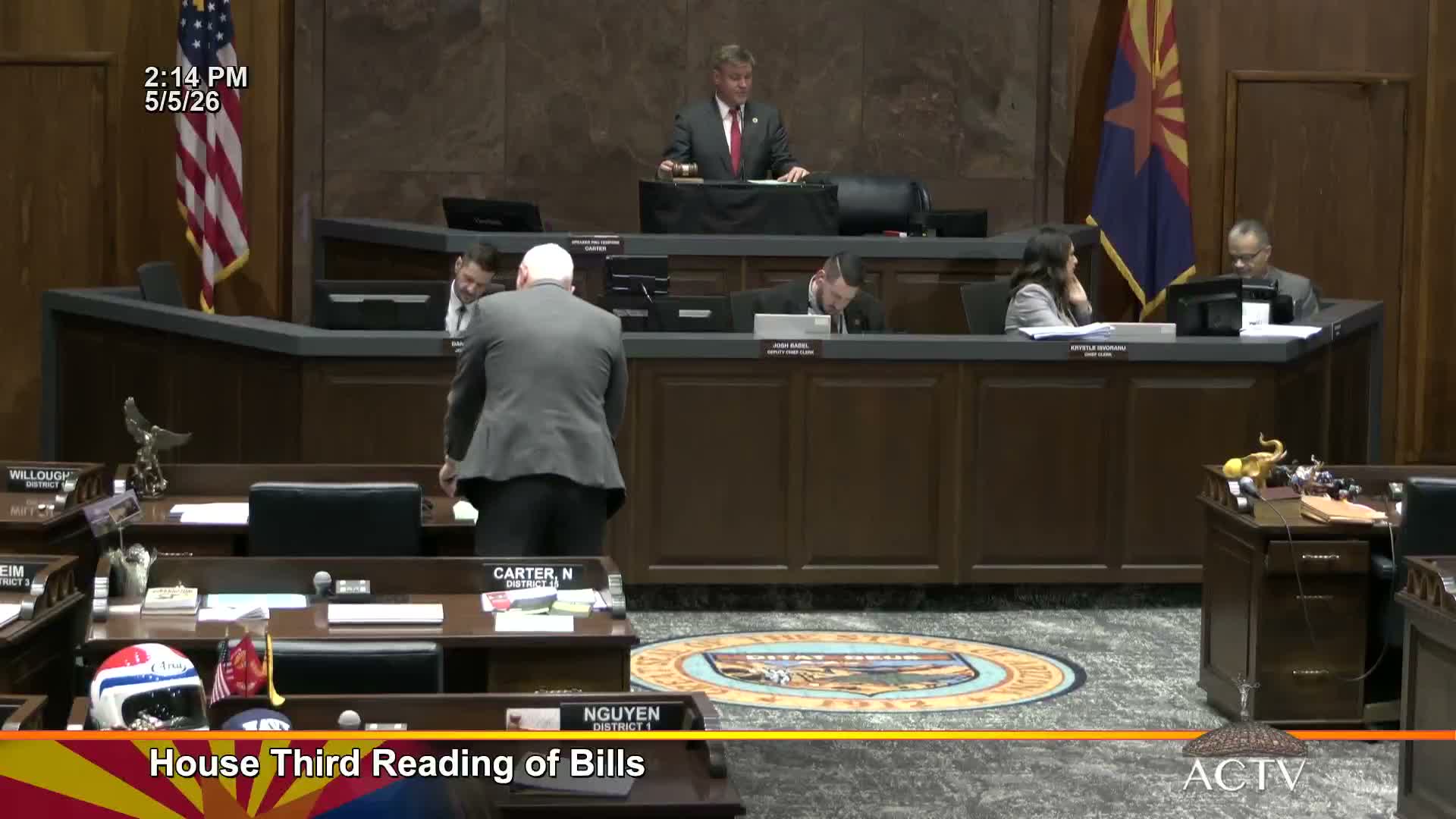 Votes at a glance: key third‑reading outcomes in the Arizona House on May 5, 2026