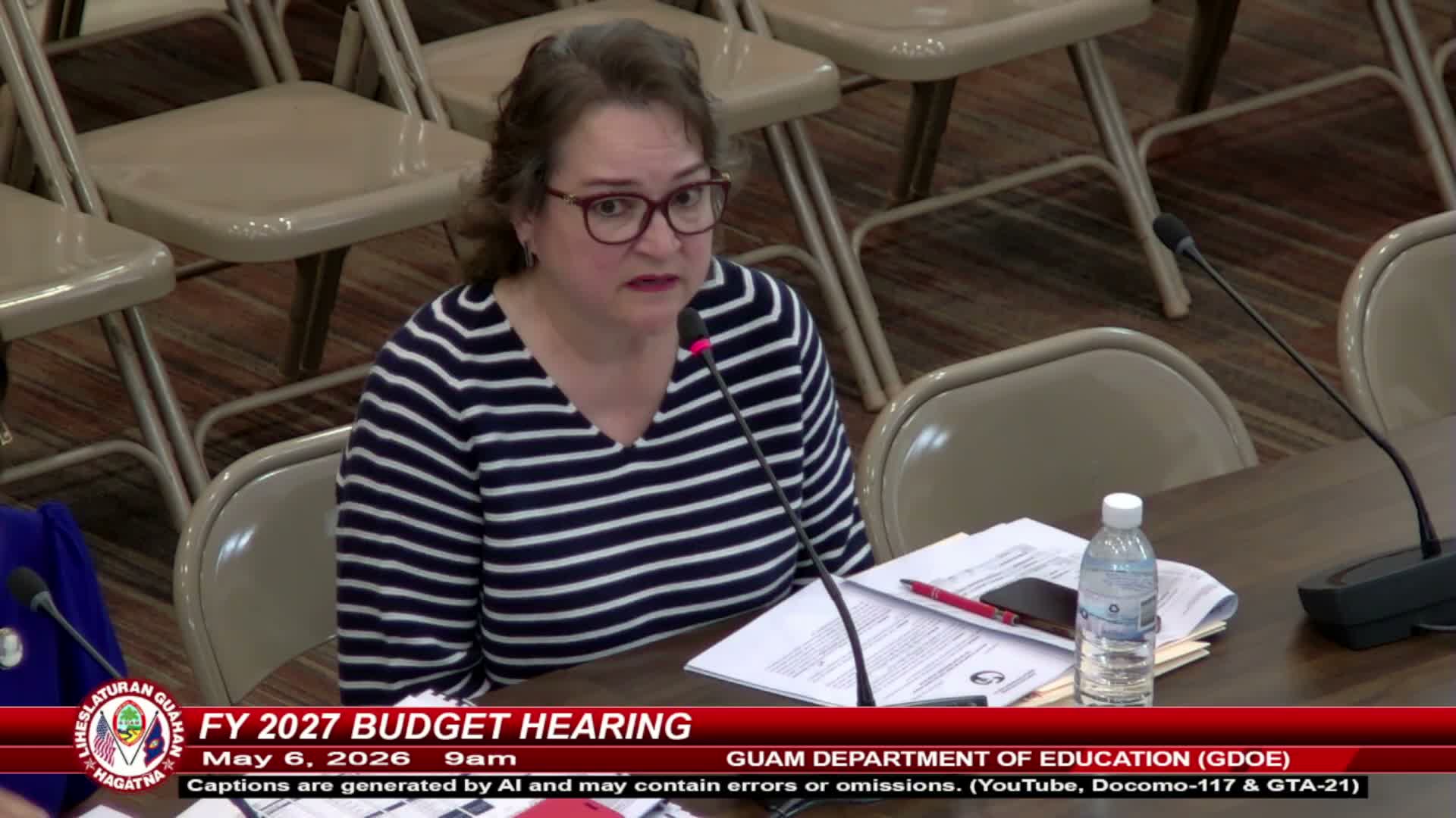 Guam Department of Education requests $307 million for FY2027 as lawmakers press on staffing, maintenance and procurement