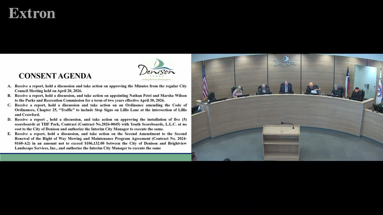 Denison council adopts updated 2026 public works design manual and construction standards