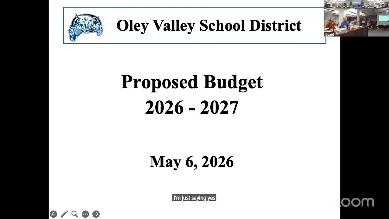 Oley Valley administration presents three millage options as health‑insurance costs push budget gap higher