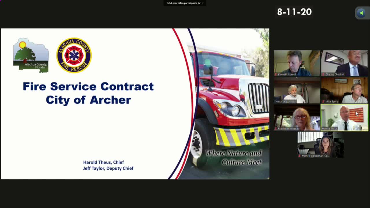Alachua County moves to renegotiate Archer fire-services deal, warns of potential cancellation
