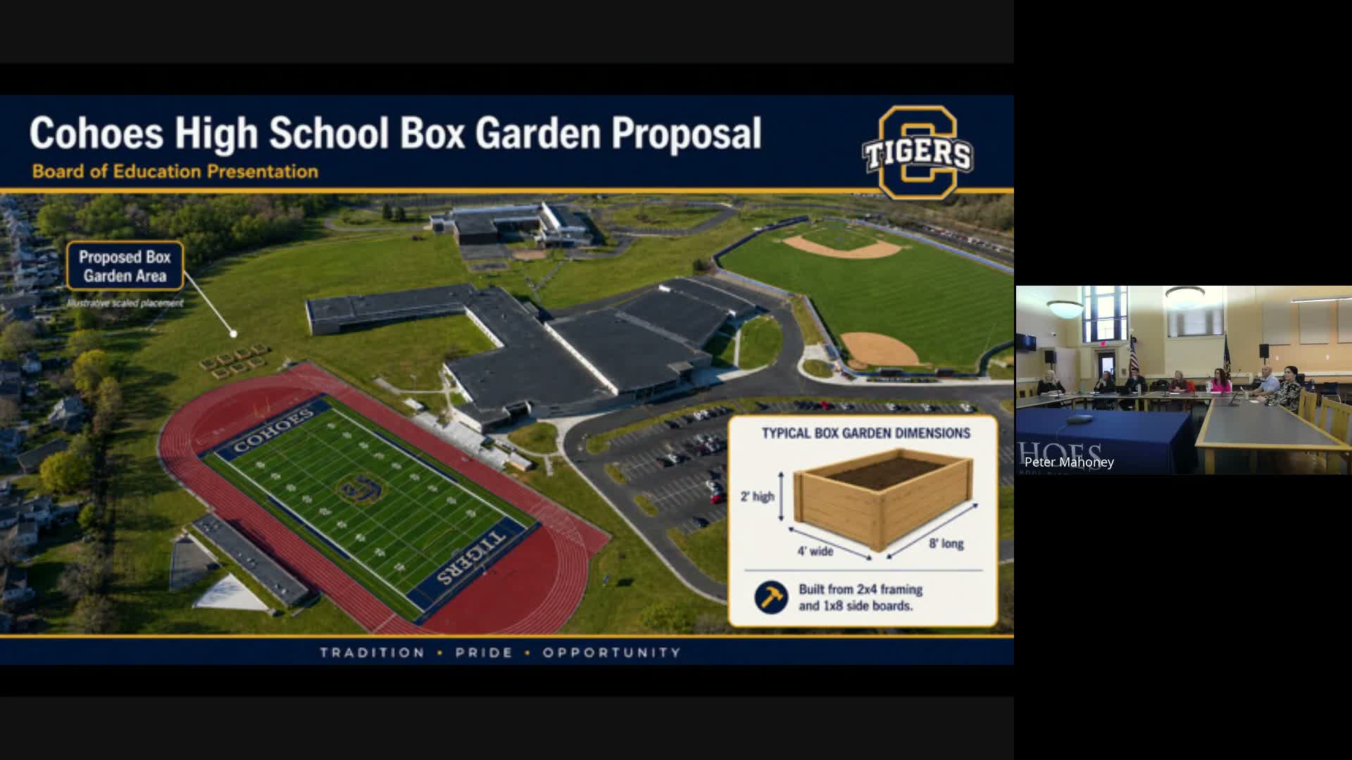 Students present community planter boxes to Cohoes board as part of civic-readiness program