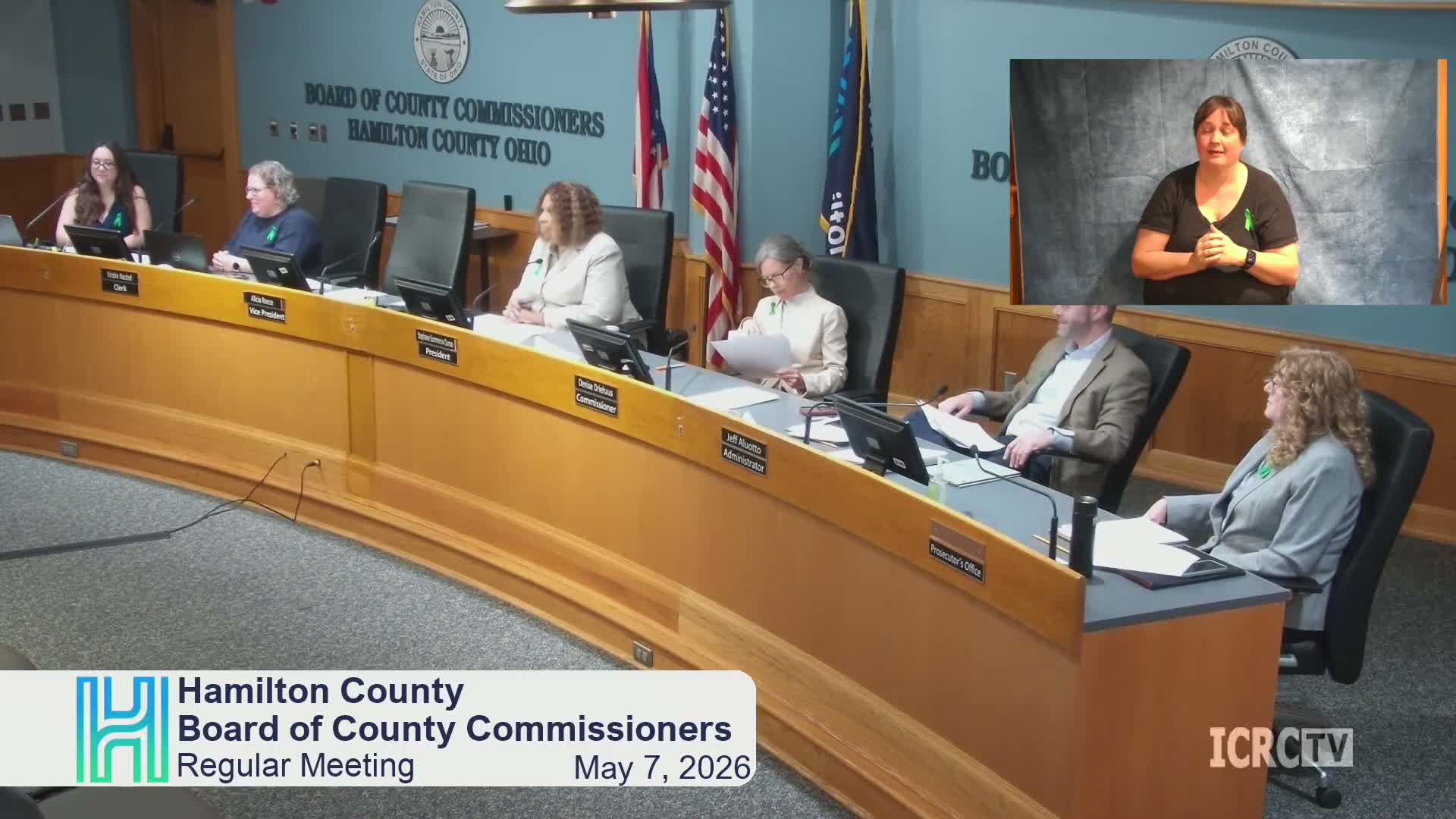 Hamilton County commissioners adopt consent agenda, approve engineering amendment and set meeting dates