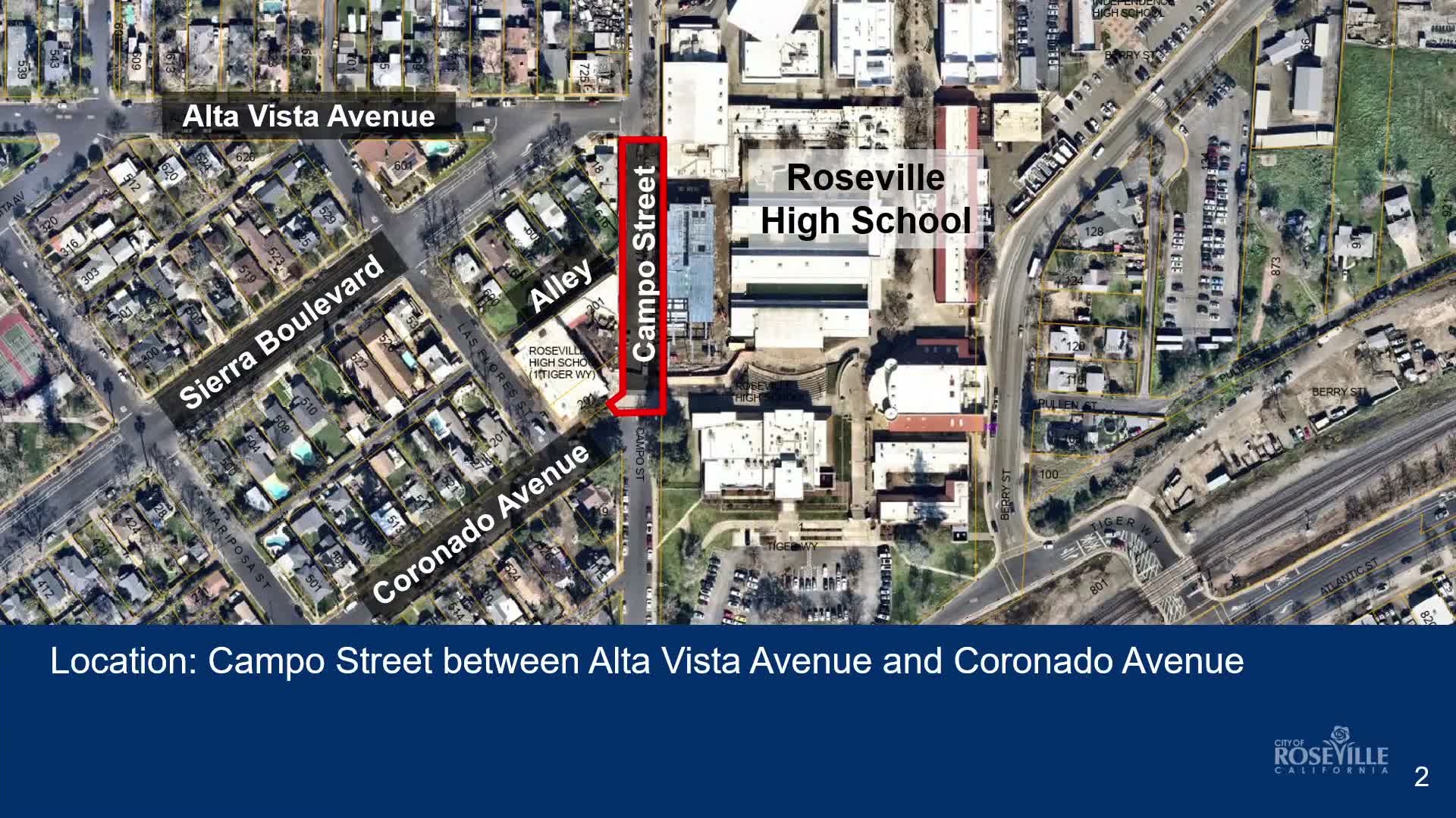 Council approves vacation of Campbell Street segment to create unified Roseville High campus