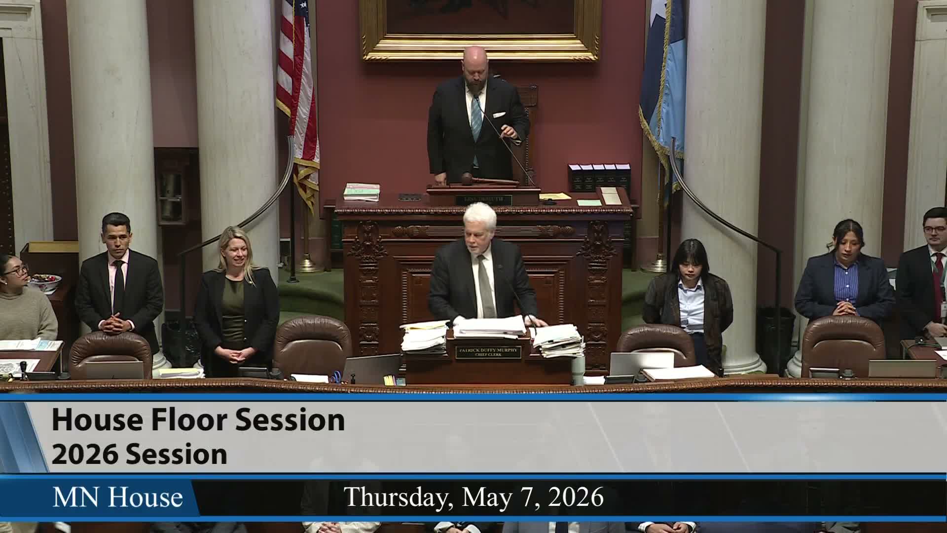 Minnesota House approves journal, receives senate messages and recesses for caucuses