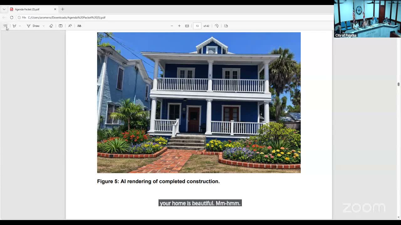 Historic Preservation Board approves porch railings, front‑door change and privacy fence for two Palatka homes