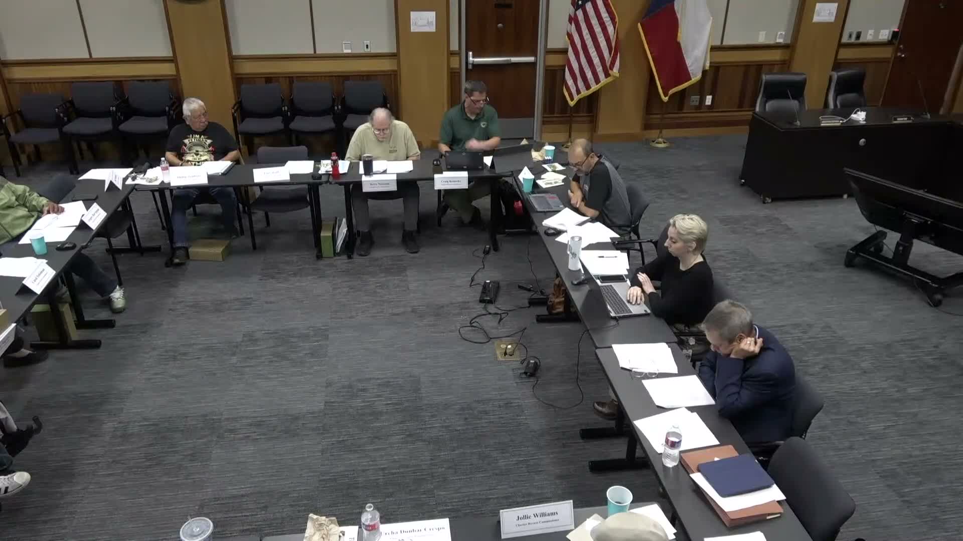 Commission narrows public-comment rewrite: written comments must be provided to council and appended to minutes; prerecorded video removed