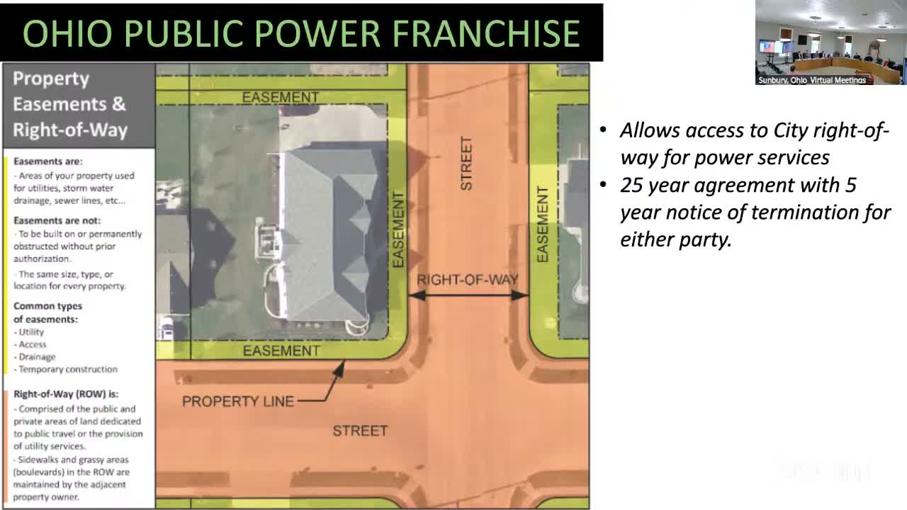 Sunbury staff details updated franchise language, seeks 25-year term for Ohio Power Company