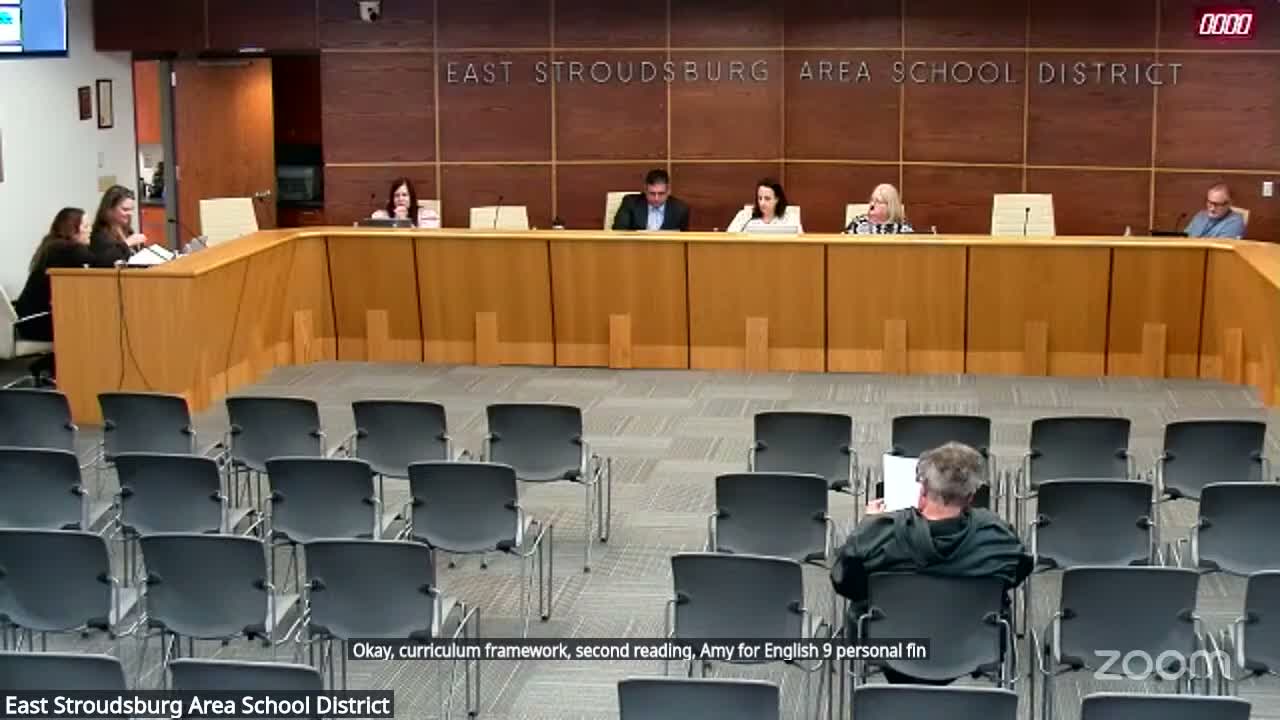 Committee approves English 9, general science and personal finance frameworks and authorizes $42,749 in ELA purchases