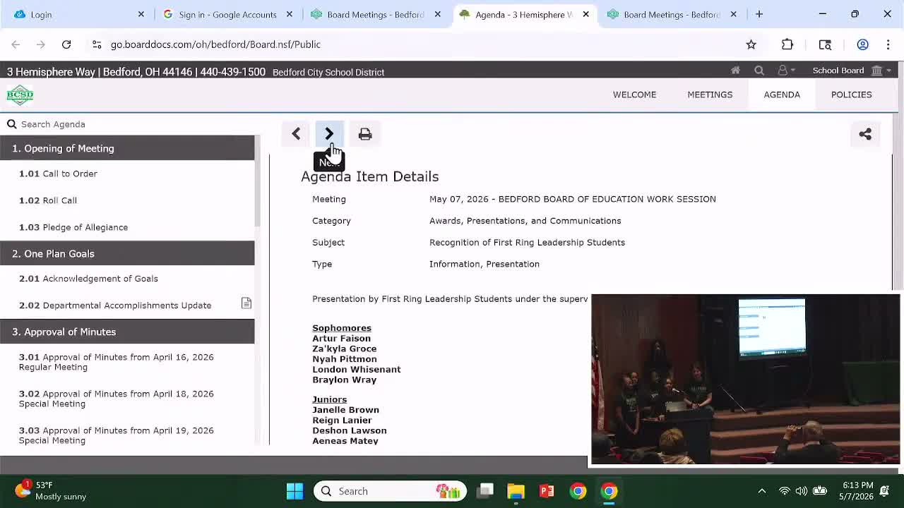 Bedford students present research calling for clearer classroom AI rules and flag scheduling concern in AP Chemistry