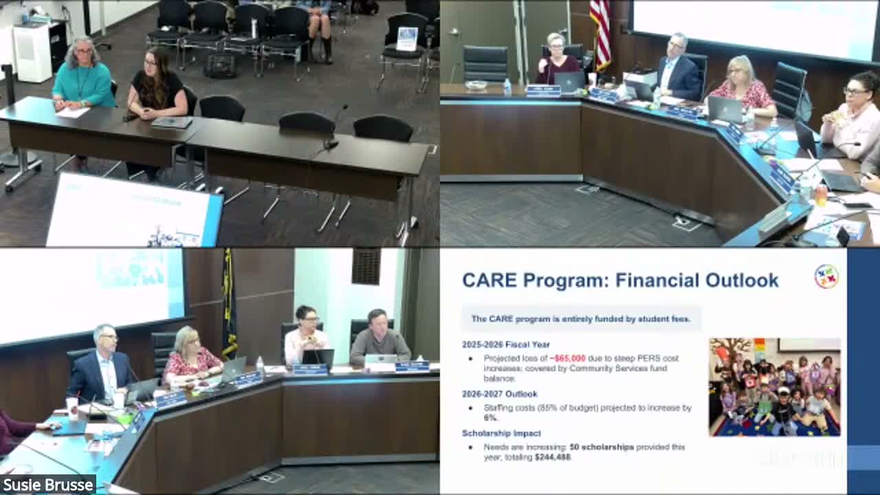 North Clackamas CARE program faces at least $65,000 loss; staff propose 7–8% fee increase and scholarship cap
