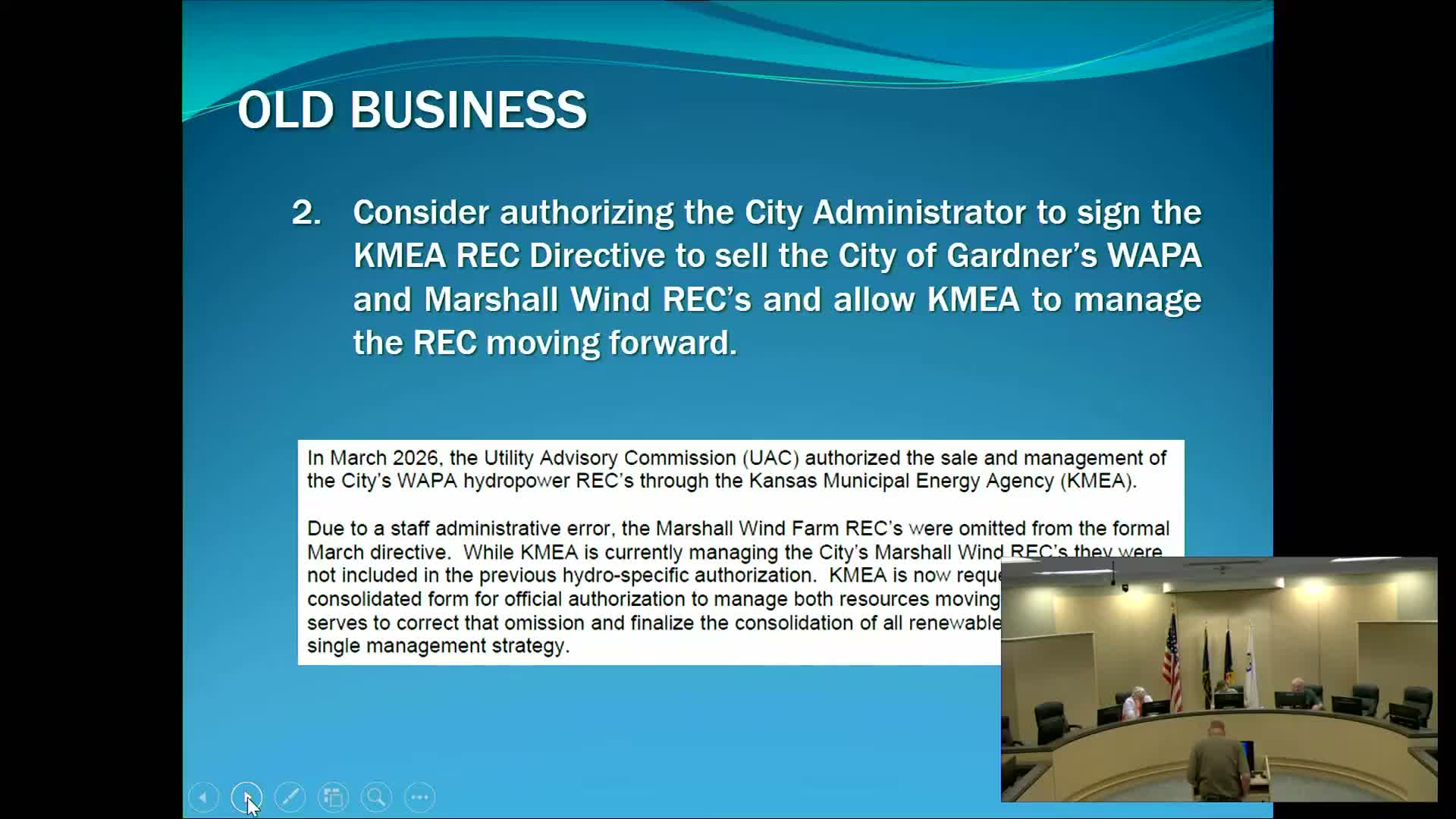 Gardner City commission recommends plotter purchase, consolidates RECs with KMEA and backs five‑year tree‑trimming contract