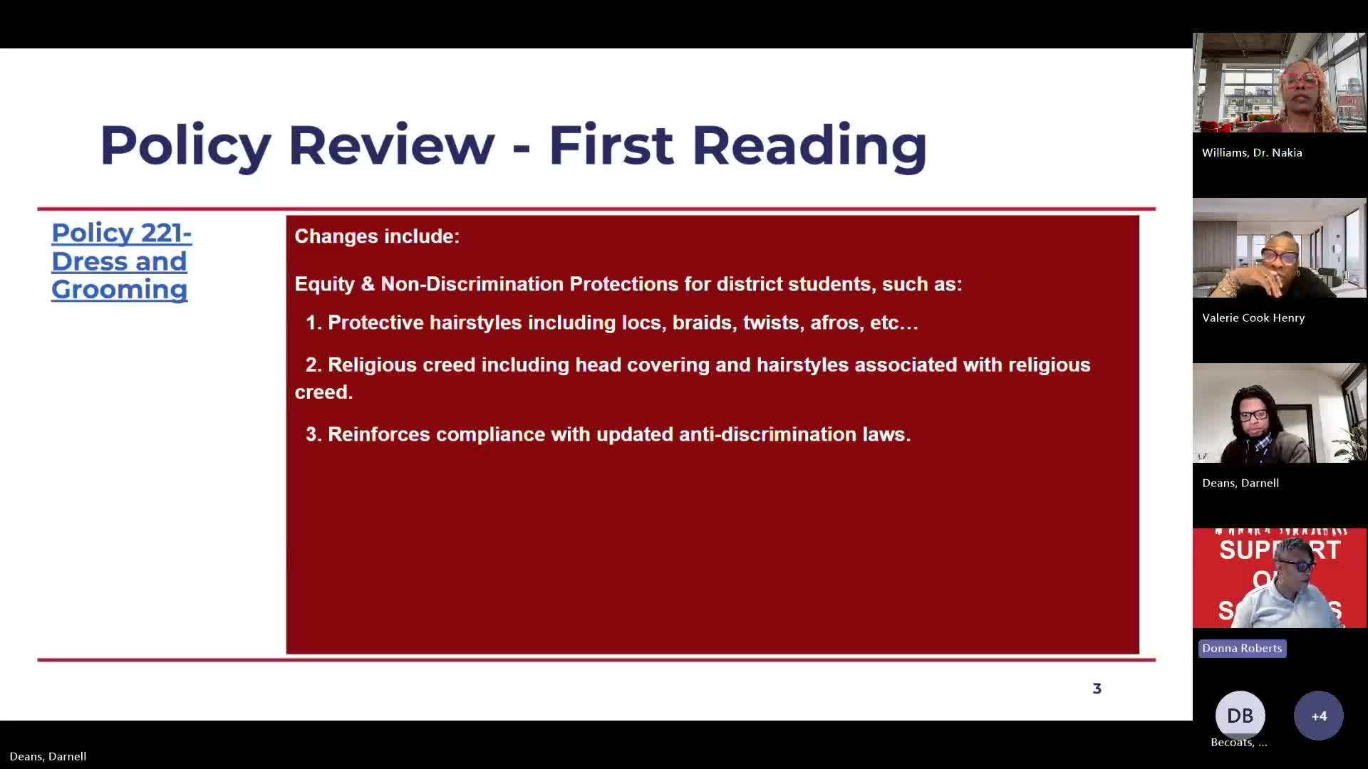 Second reading affirms free charter-school transportation; policy does not specify mode