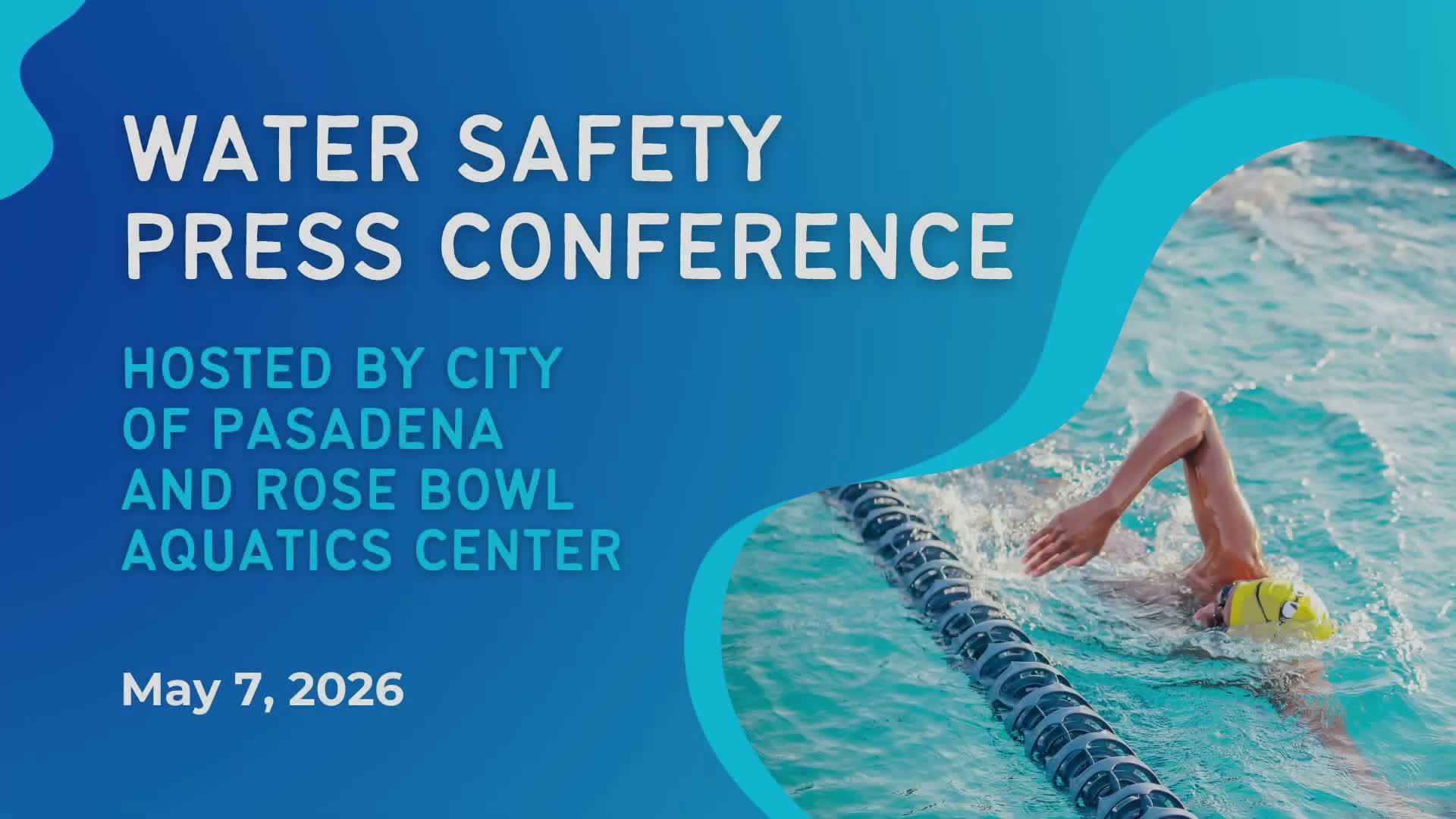 Pasadena leaders and Rose Bowl Aquatic Center push water-safety training at public event
