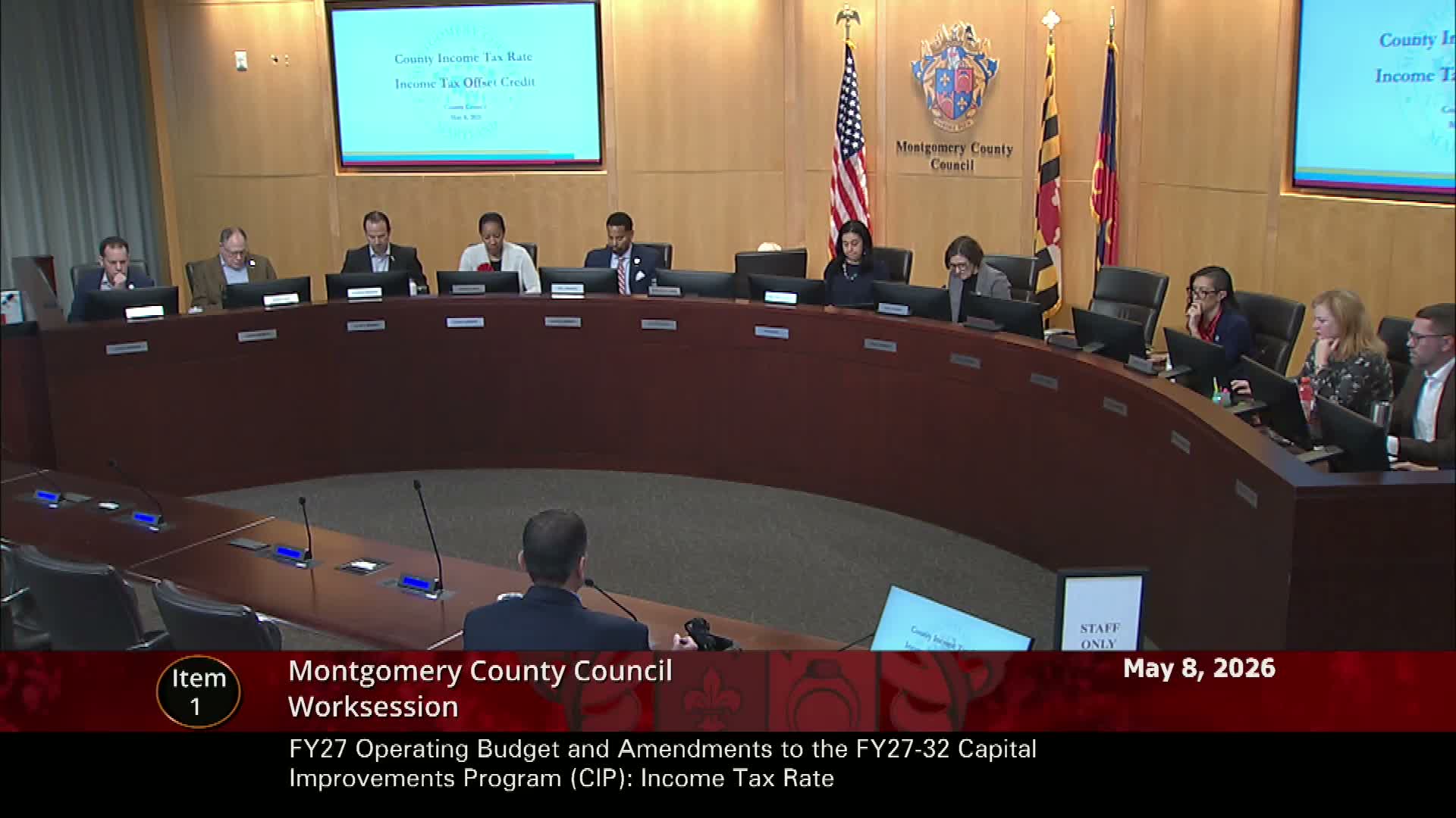 Montgomery County Council advances amended progressive income tax, moves ITOC to $0 for FY27