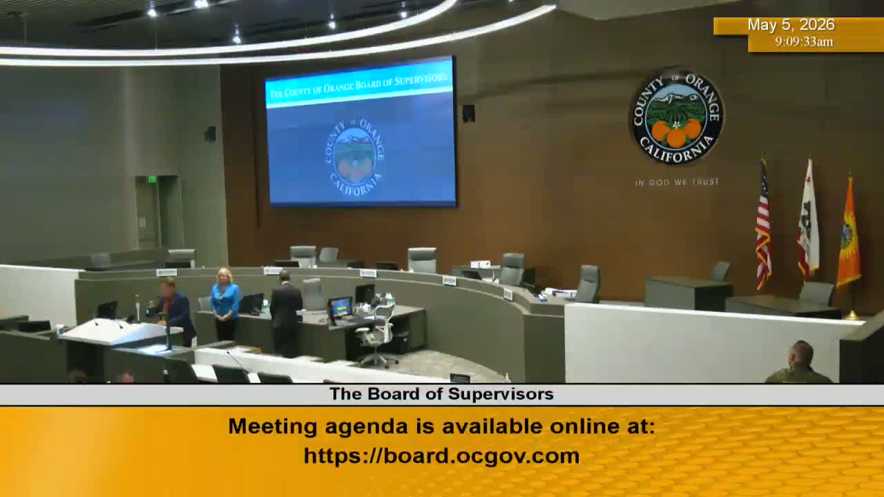 Orange County board honors nurses, highlights local training and mental‑health investments