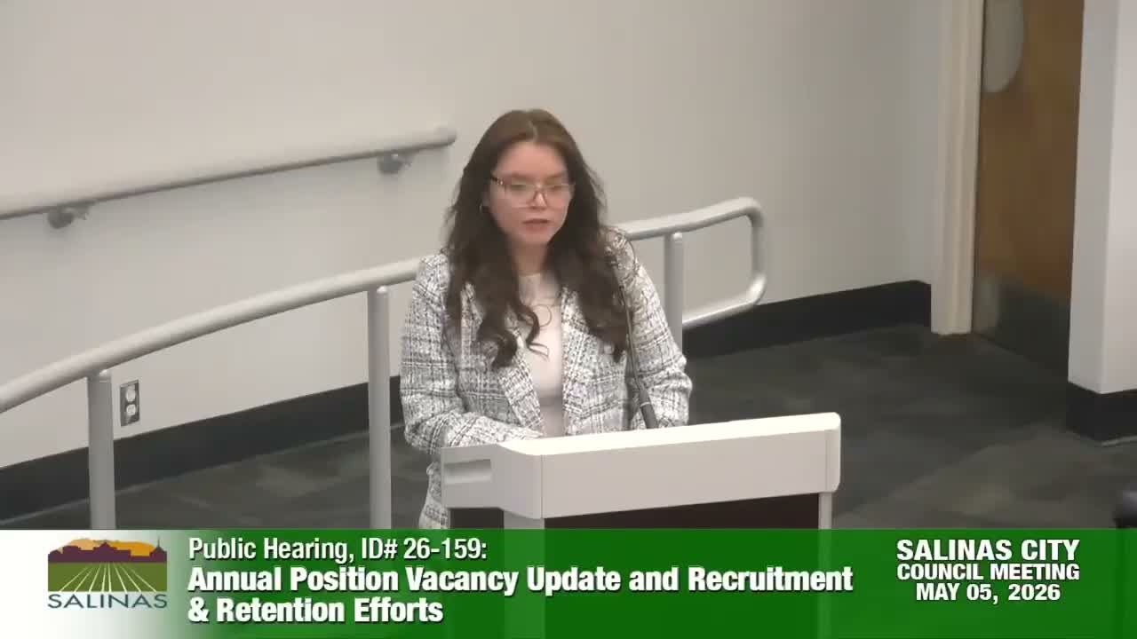 Salinas presents AB 2561 vacancy report: 11.21% citywide vacancy rate as of 2025
