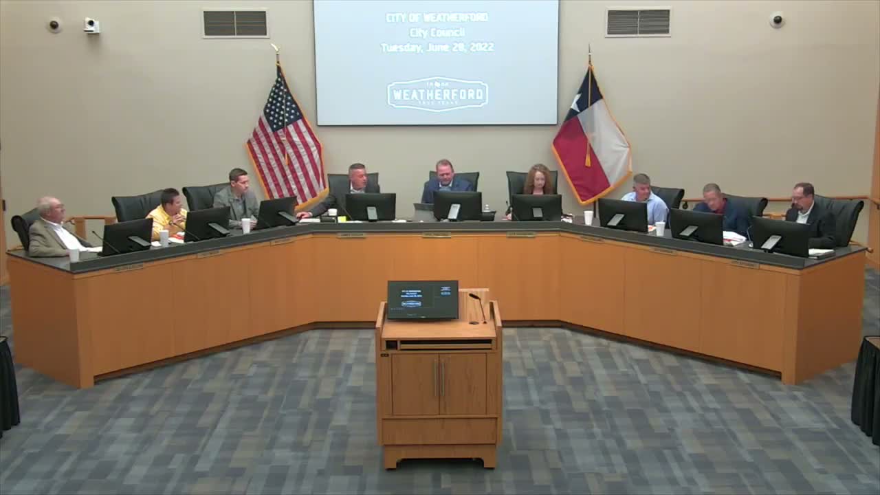 Weatherford Council: liaison changes approved; deed declined; city attorney transition and Motorola change order authorized