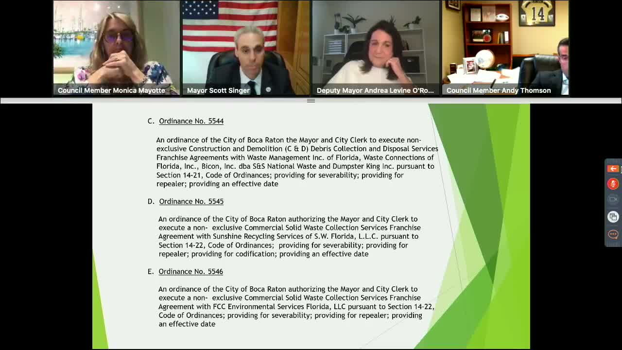 Boca Raton council approves candidate residency rule, multiple waste franchise agreements and rental-relief funds