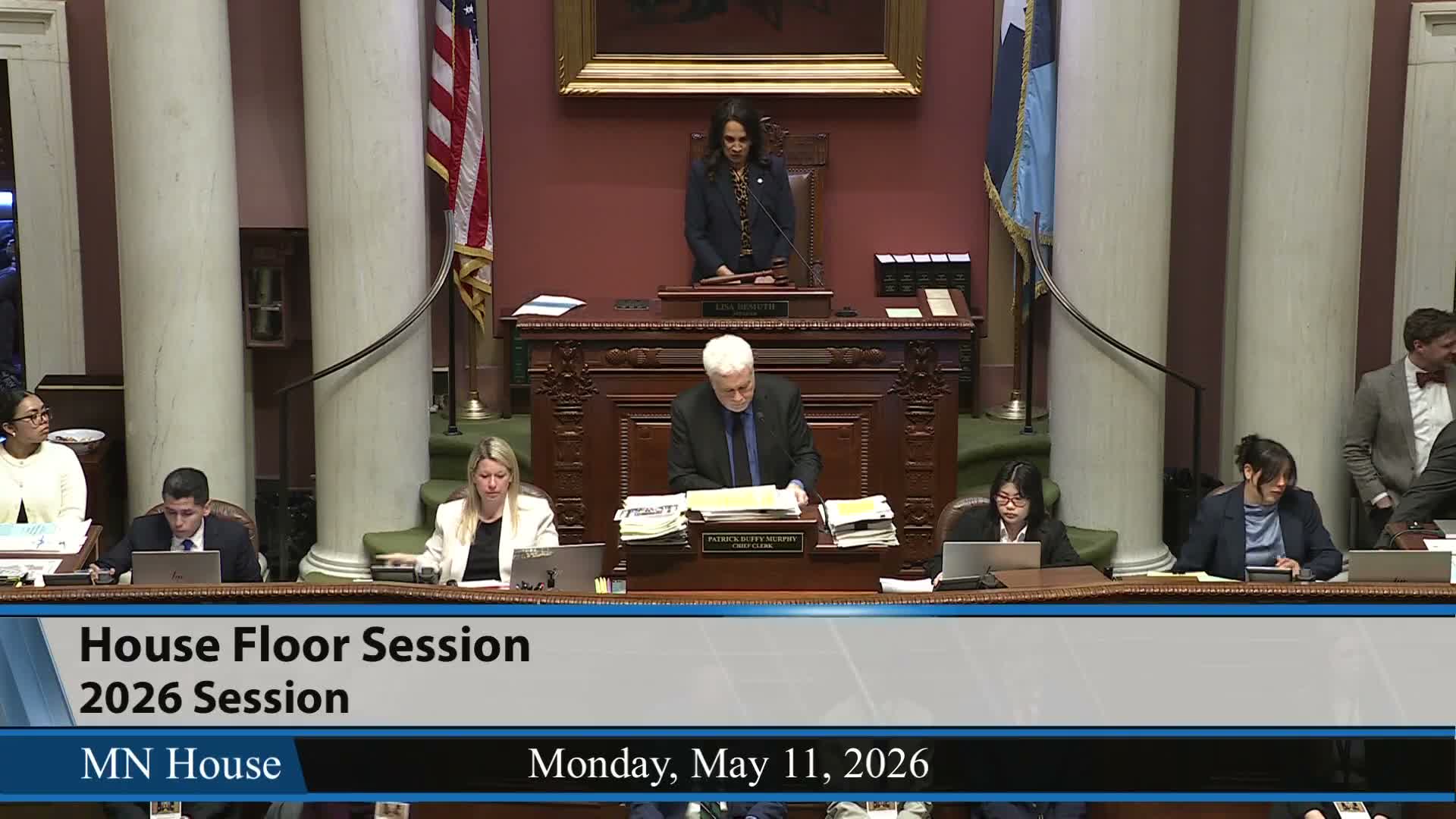 Minnesota House recesses to the call of the speaker after rules committee business