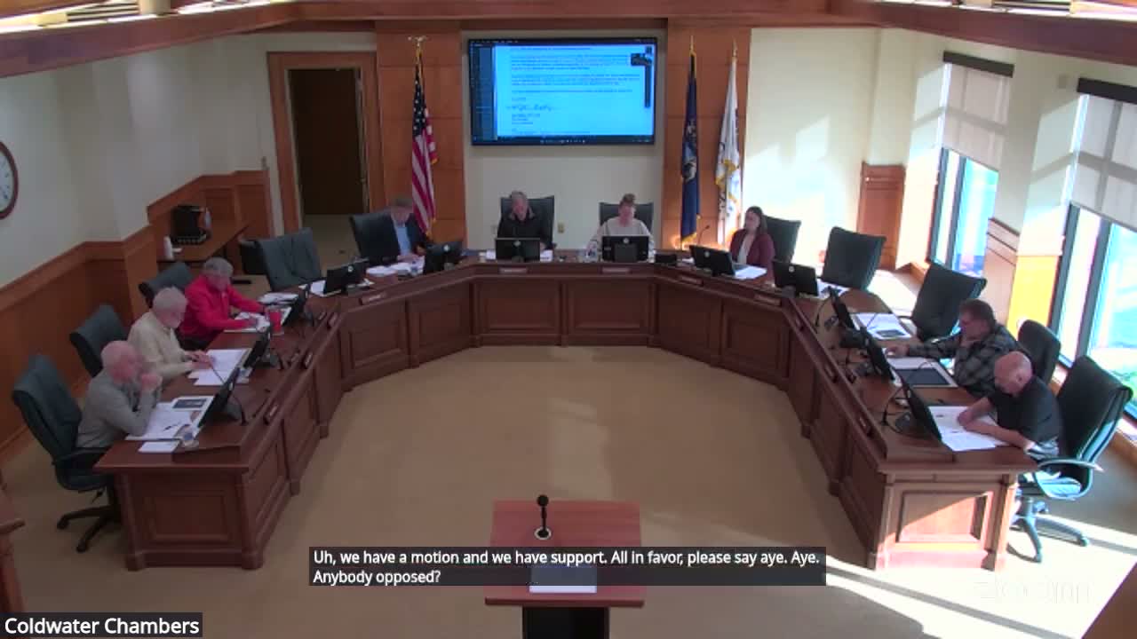 Coldwater council adopts water and wastewater rate adjustments to support capital projects