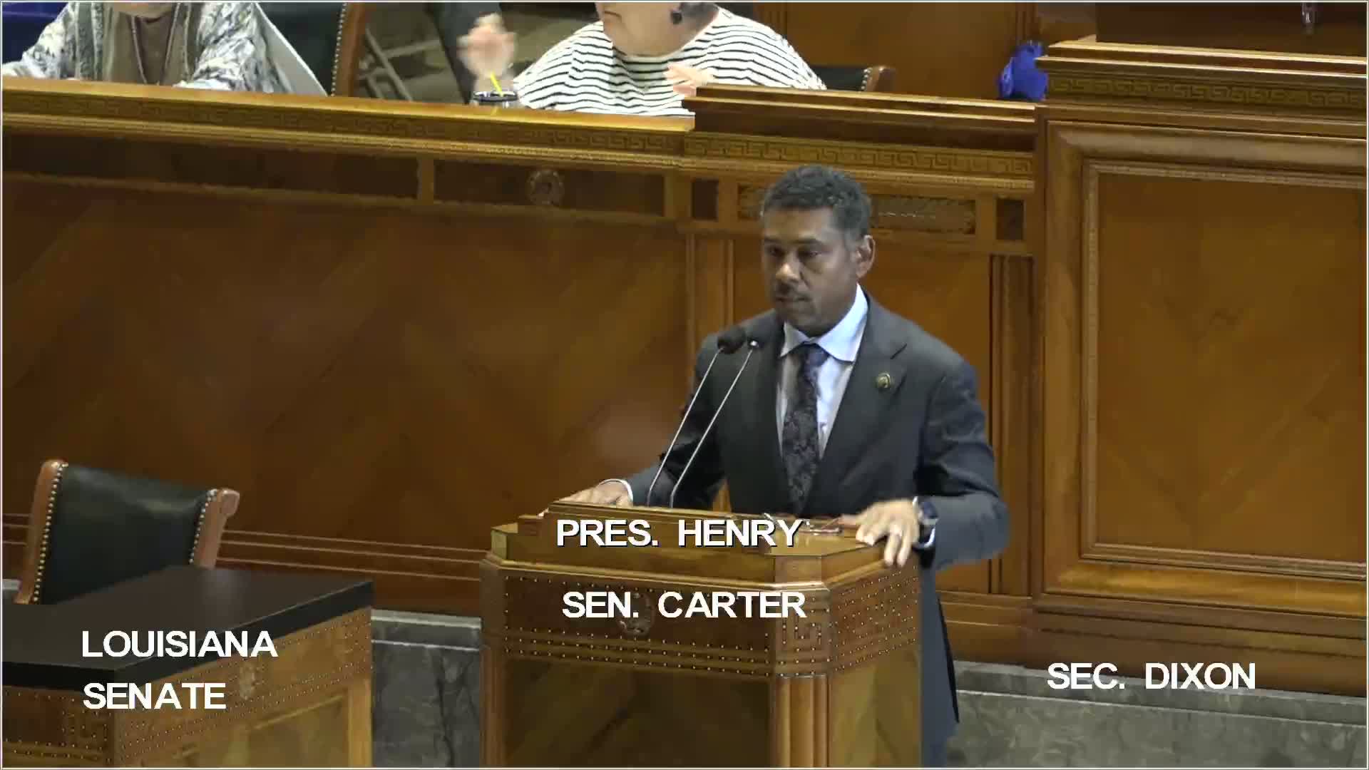 Senator Carter apologizes for heated hearing remarks; colleague raises concerns about social‑media misinformation and threats