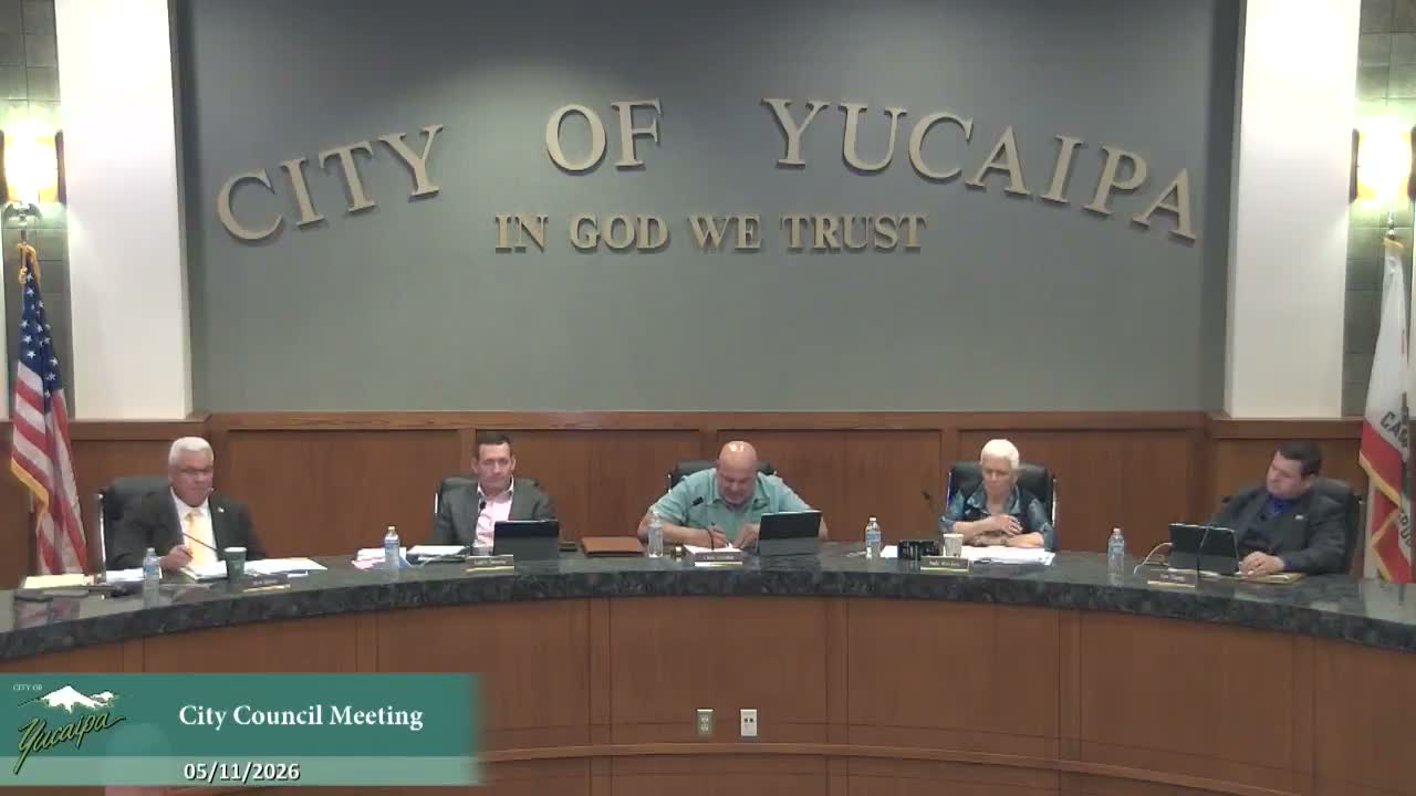 Yucaipa council approves letters of support, maintenance agreement and city contracts; adopts election resolutions