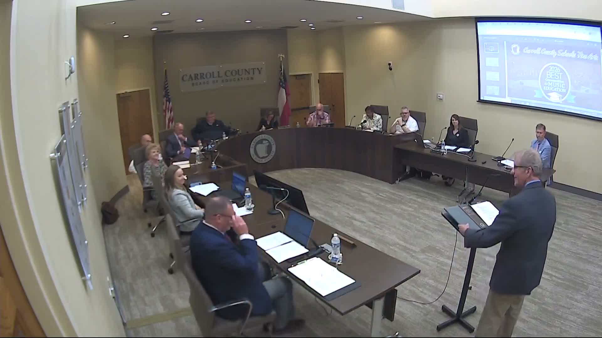 Fine-arts successes, facilities progress and proposed adult meal price increases highlighted at Carroll County board session
