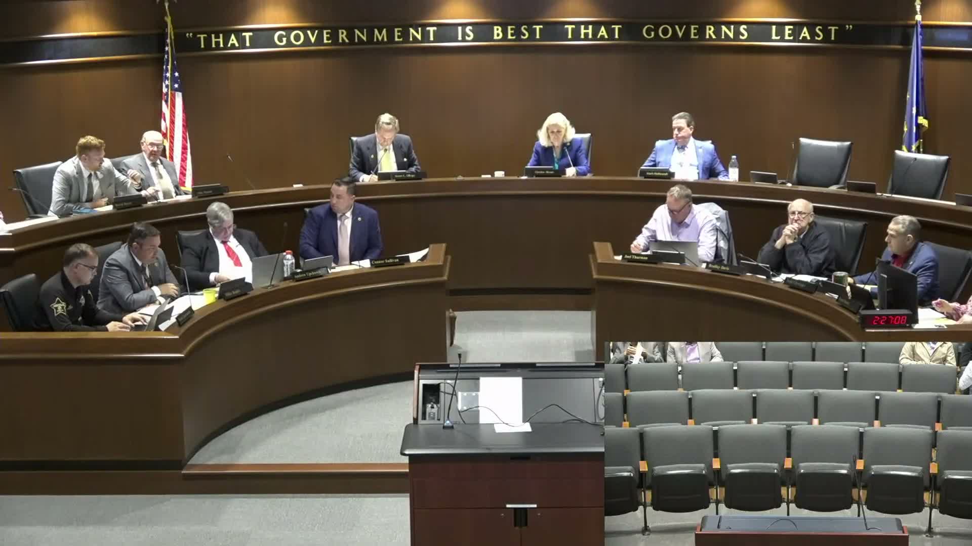 Commissioners adopt drainage and contract-review ordinances, discuss CDBG MOU and approve appointment