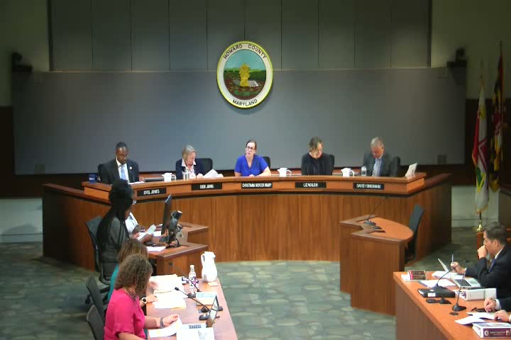 Howard County Council extends life of zoning/open‑space bill but takes no final vote