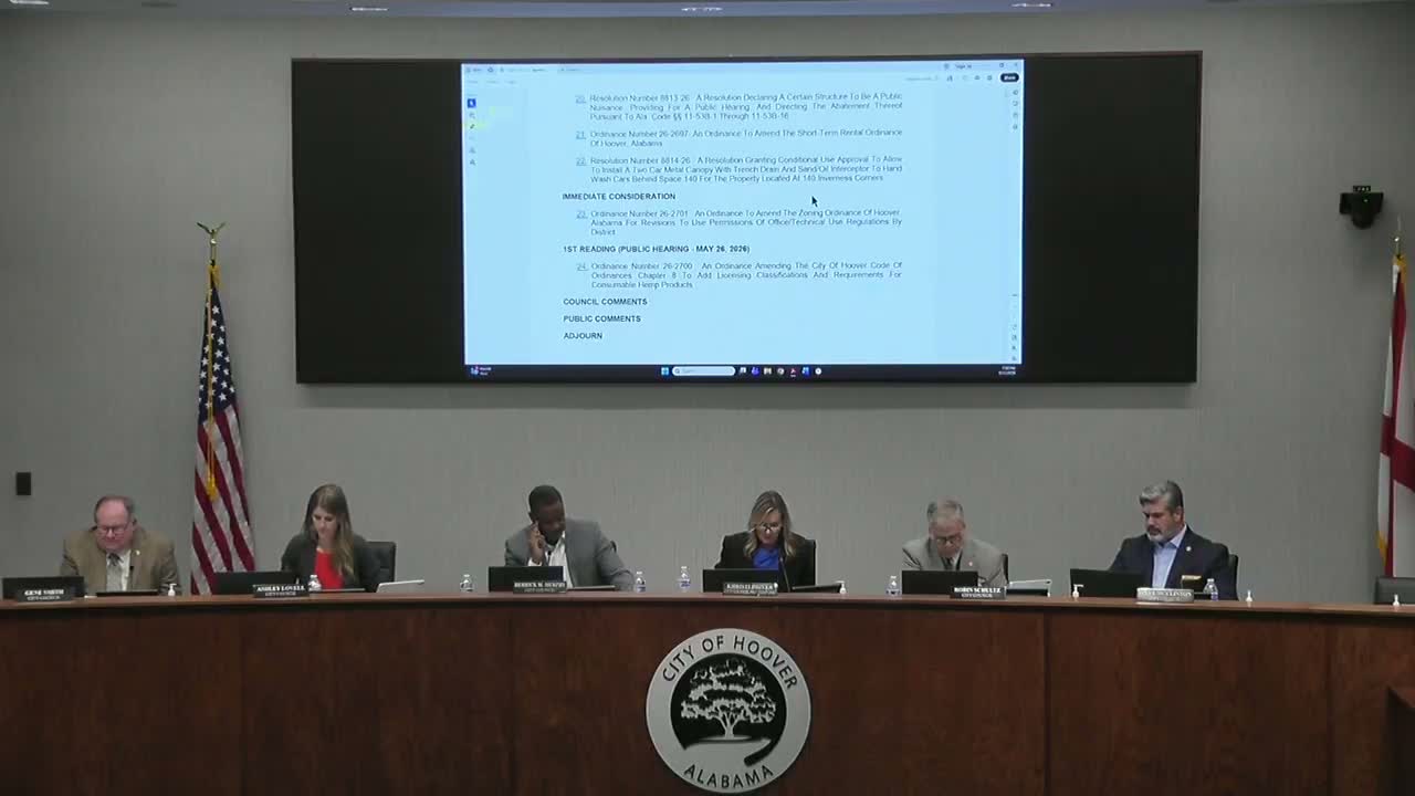 Hoover adopts conditional‑use review for data centers after residents press for public input