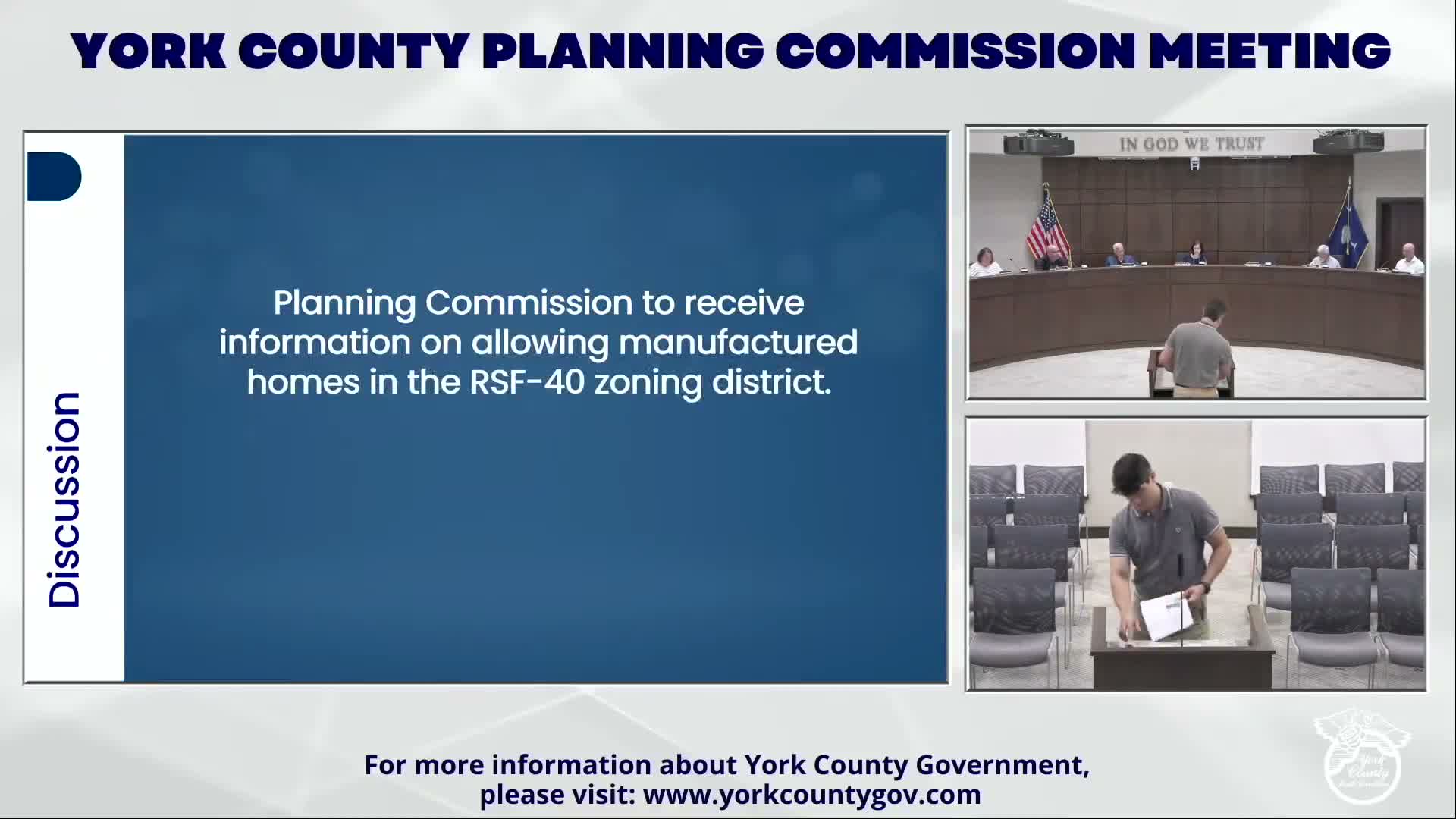 Commission asks staff to draft text amendment to allow manufactured homes in RSF-40 with RSF-30 conditions