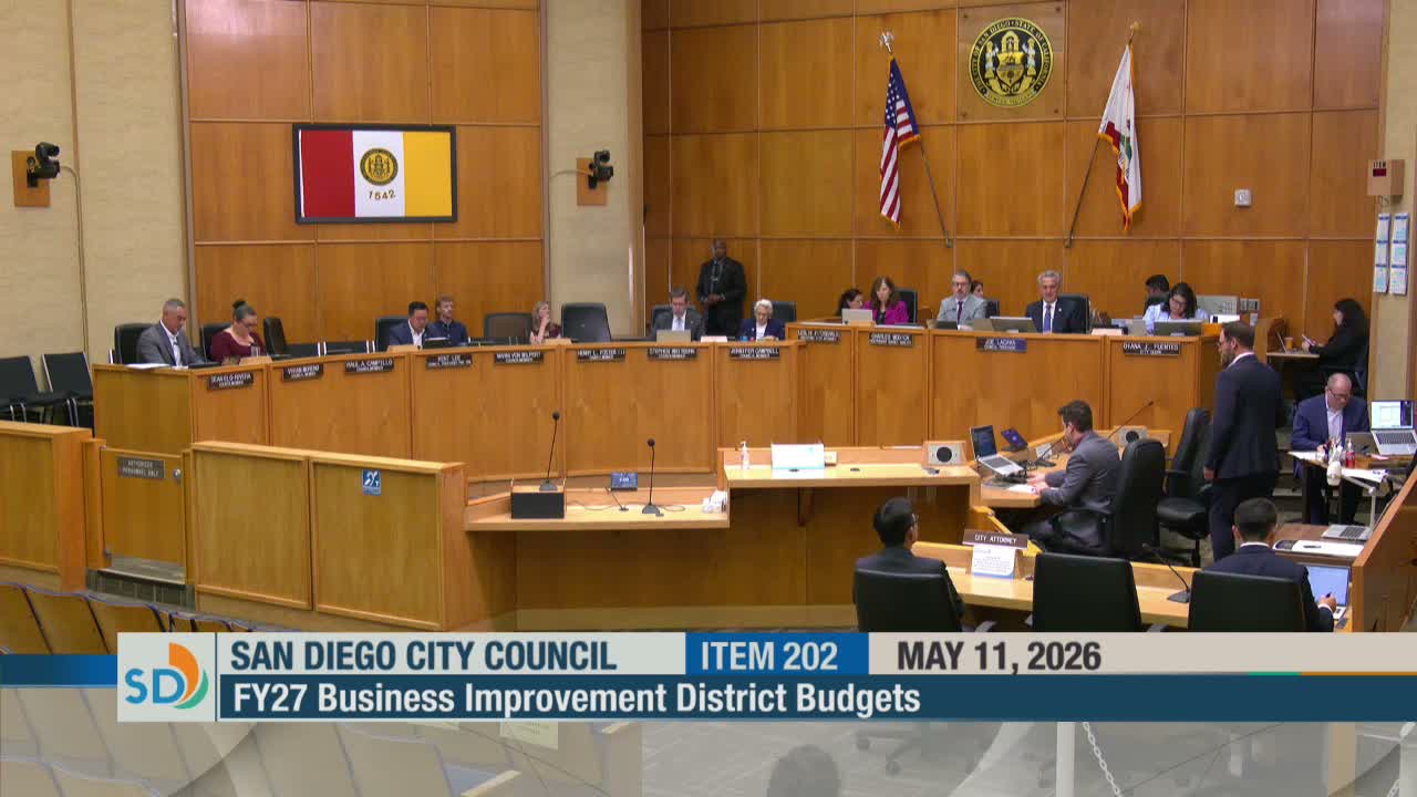 City Council unanimously approves FY27 business improvement district budgets