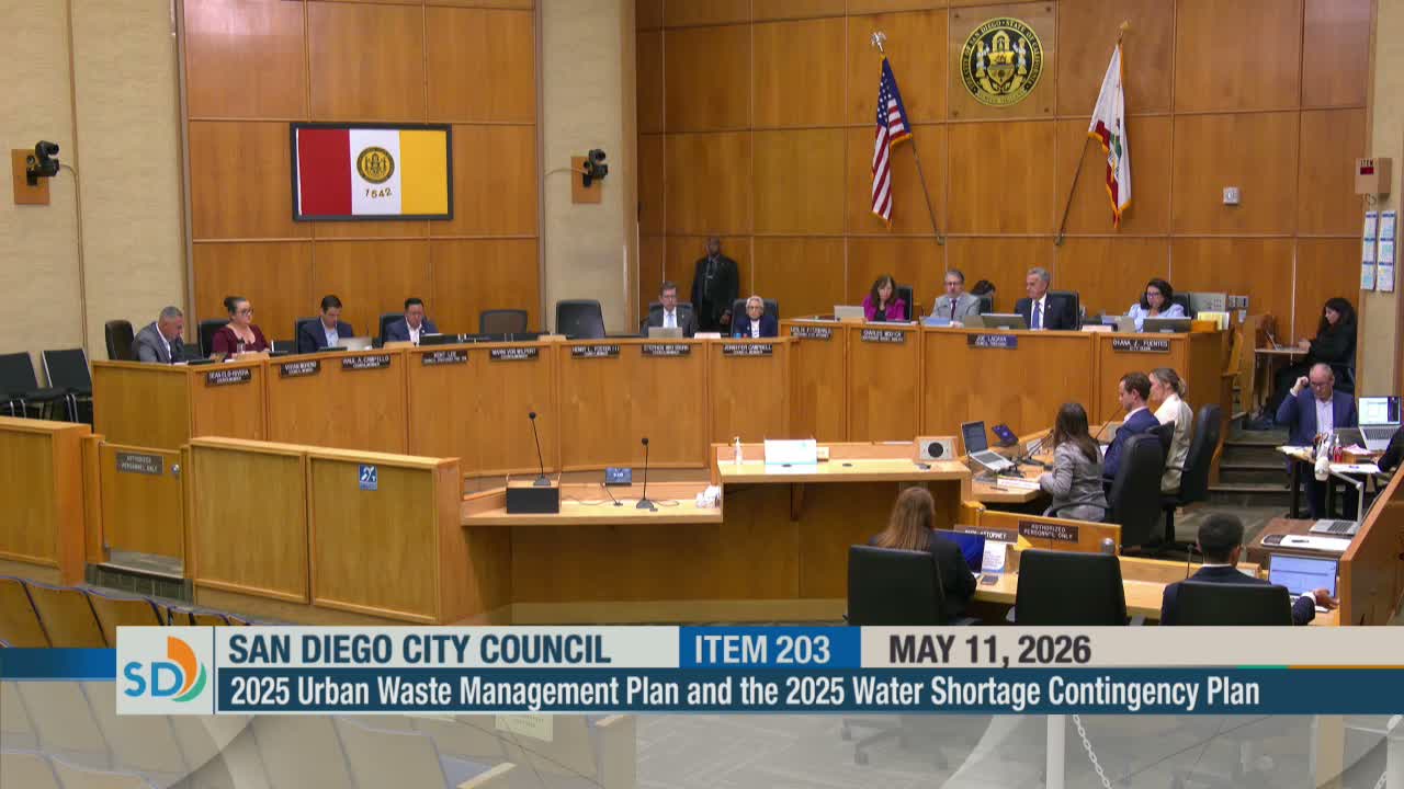 Council adopts the 2025 Urban Water Management Plan and shortage contingency plan