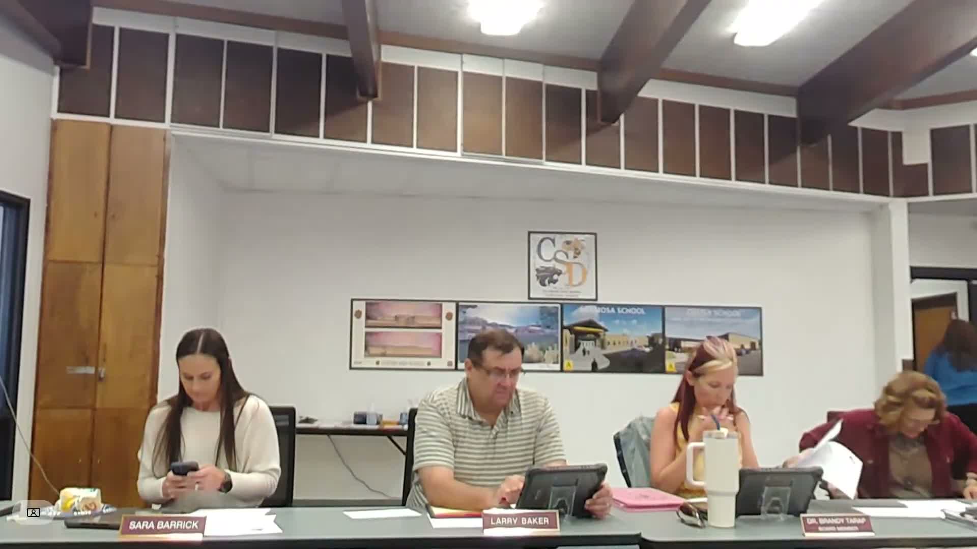 Votes at a glance: agenda, consent items, curriculum, meals, YMCA MOU and personnel actions approved