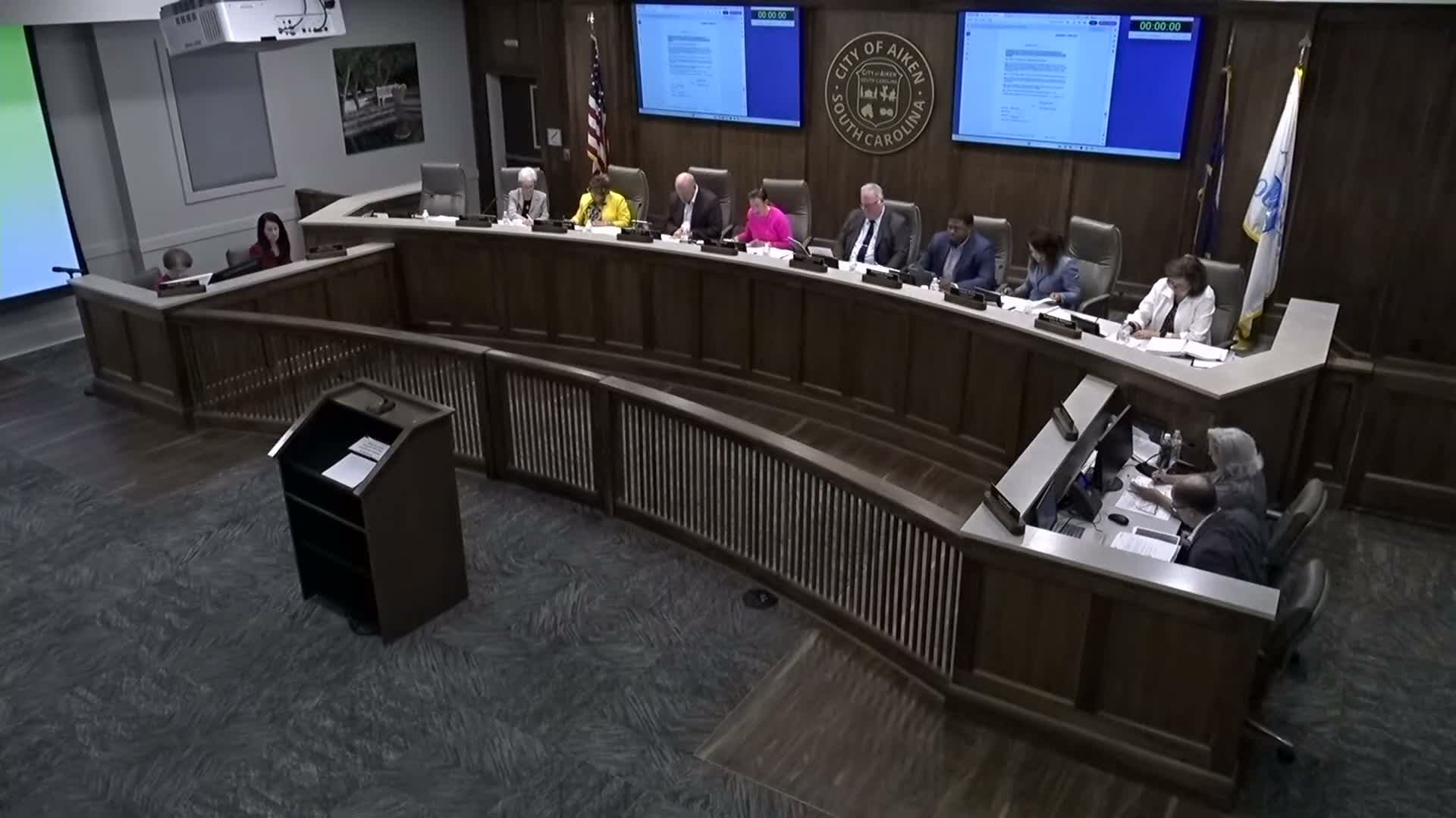 Council takes first readings on 60‑mill tax rate, utility rate increases and FY2026–27 budget